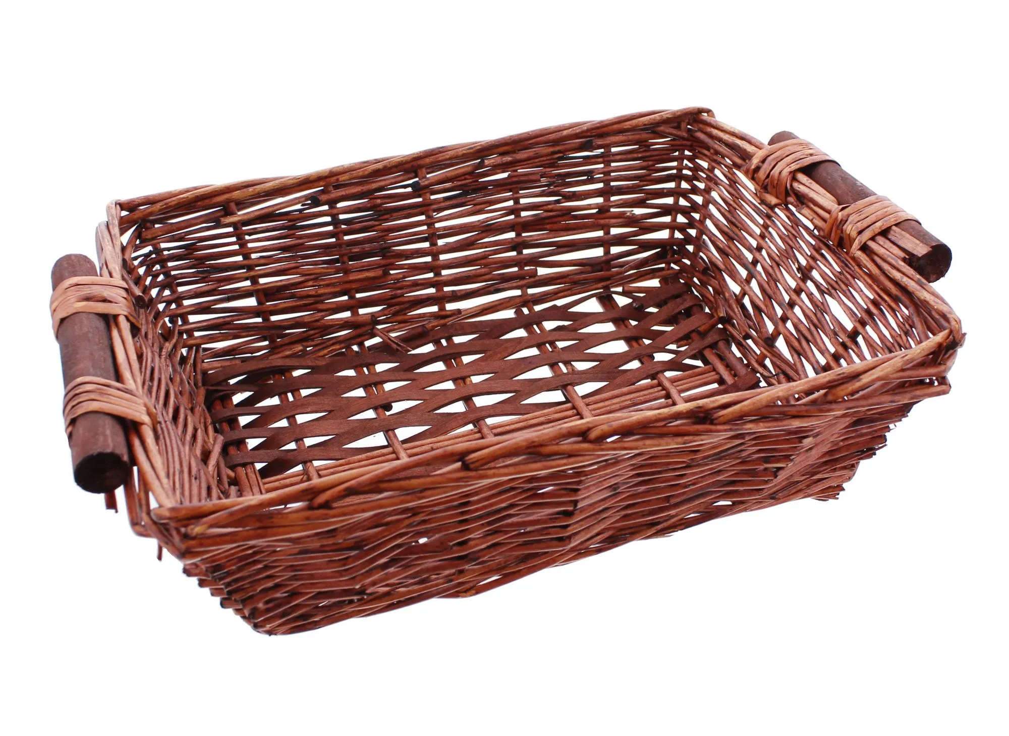 Schale mit Holzgriffen  im Frank Flechtwaren Online Shop für Schalen kaufen