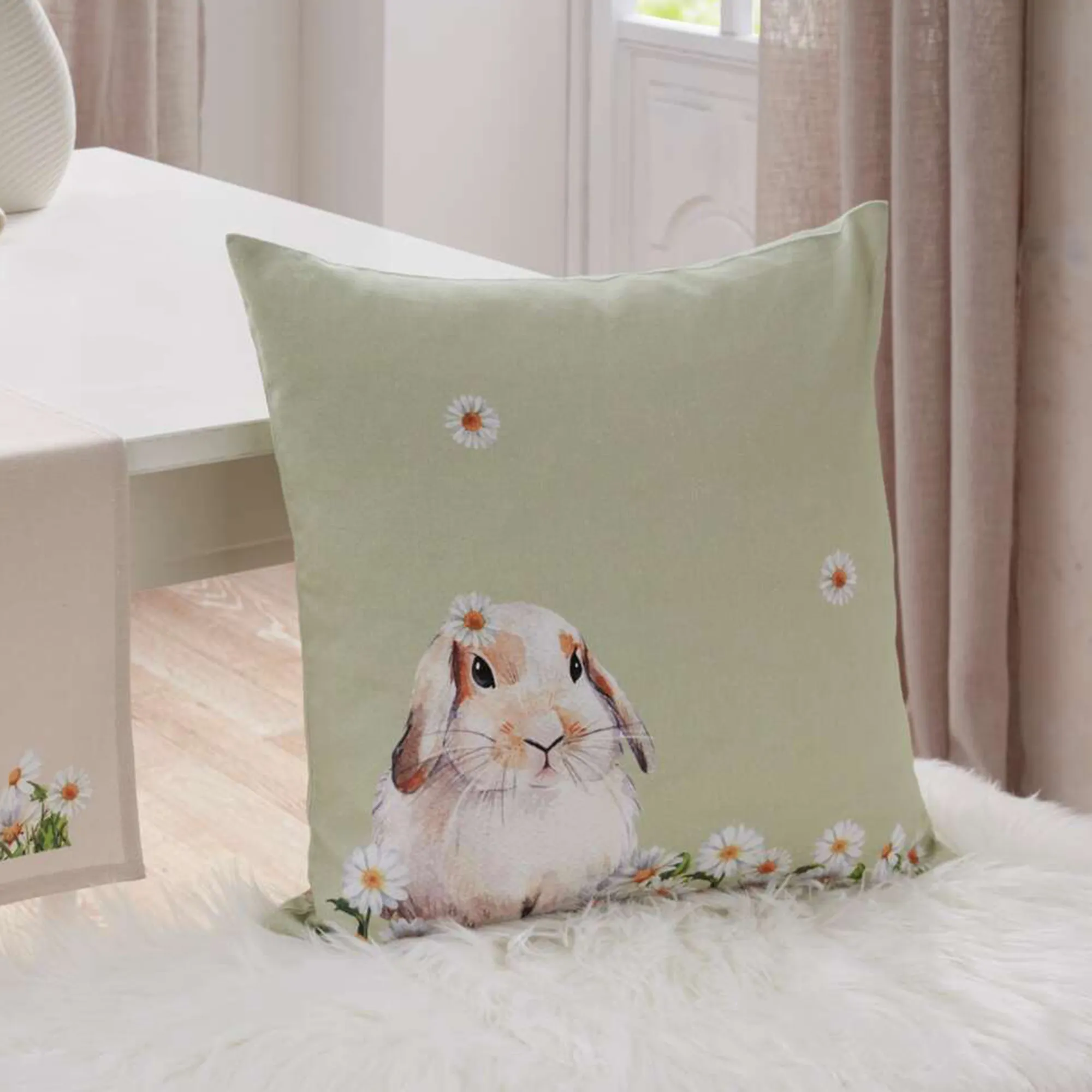 Kissenhülle "Blumenhase"  im Frank Flechtwaren Online Shop kaufen