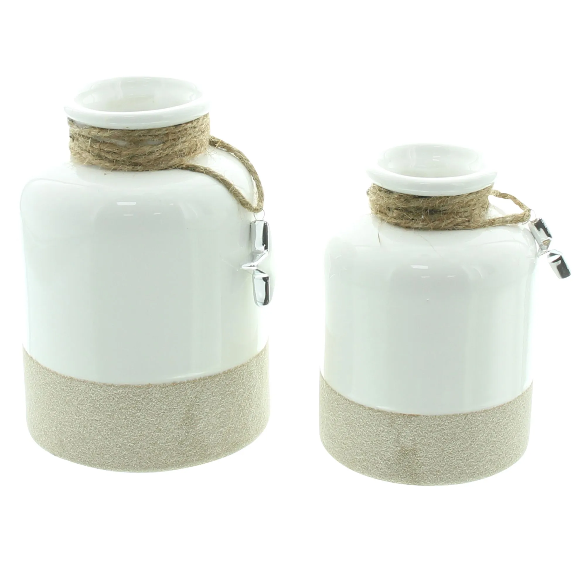 Dekovase "Silberstern", 2er Set  im Frank Flechtwaren Online Shop für Weihnachtliche Dekofiguren kaufen