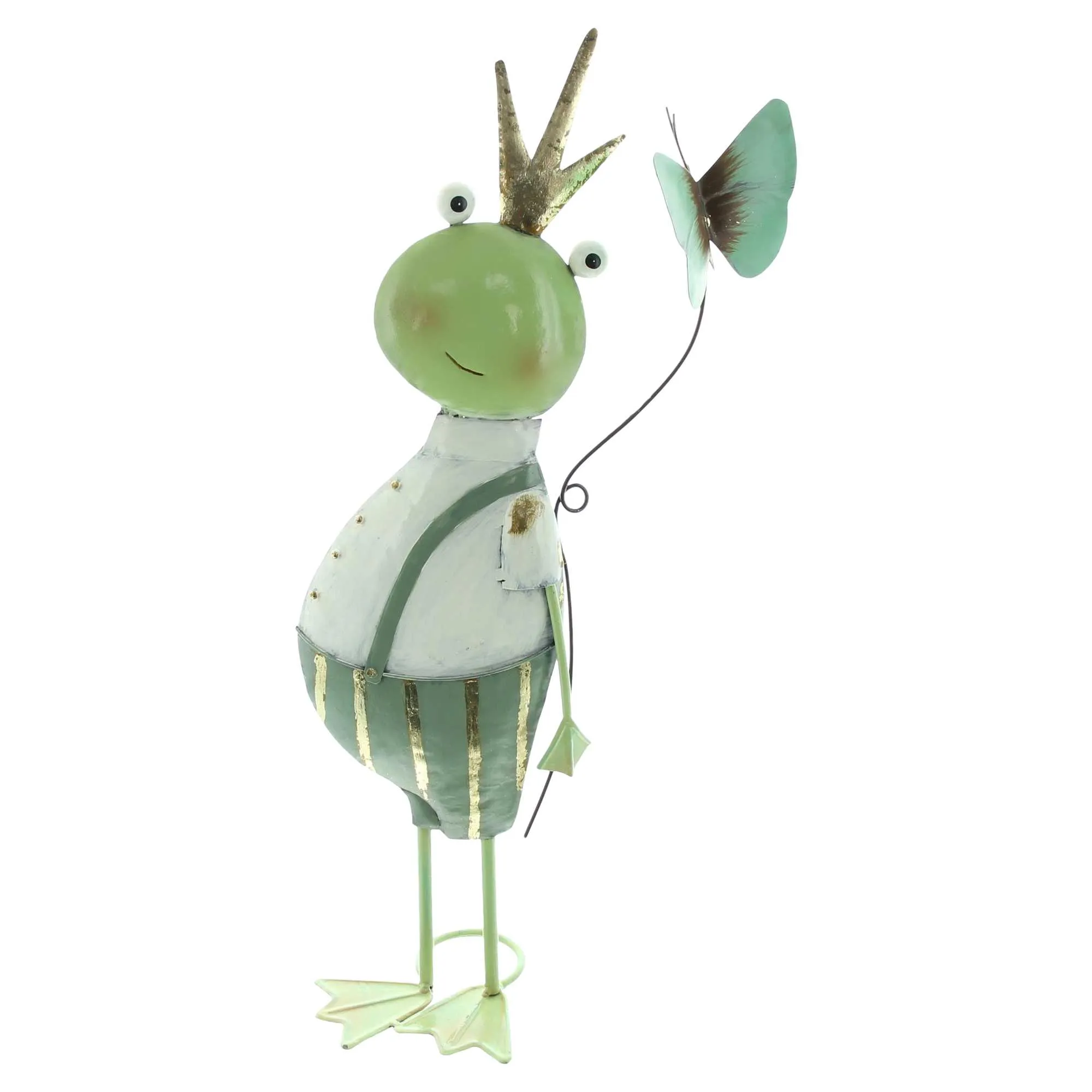 Figur "Frosch mit Schmetterling"  im Frank Flechtwaren Online Shop für Dekofiguren kaufen