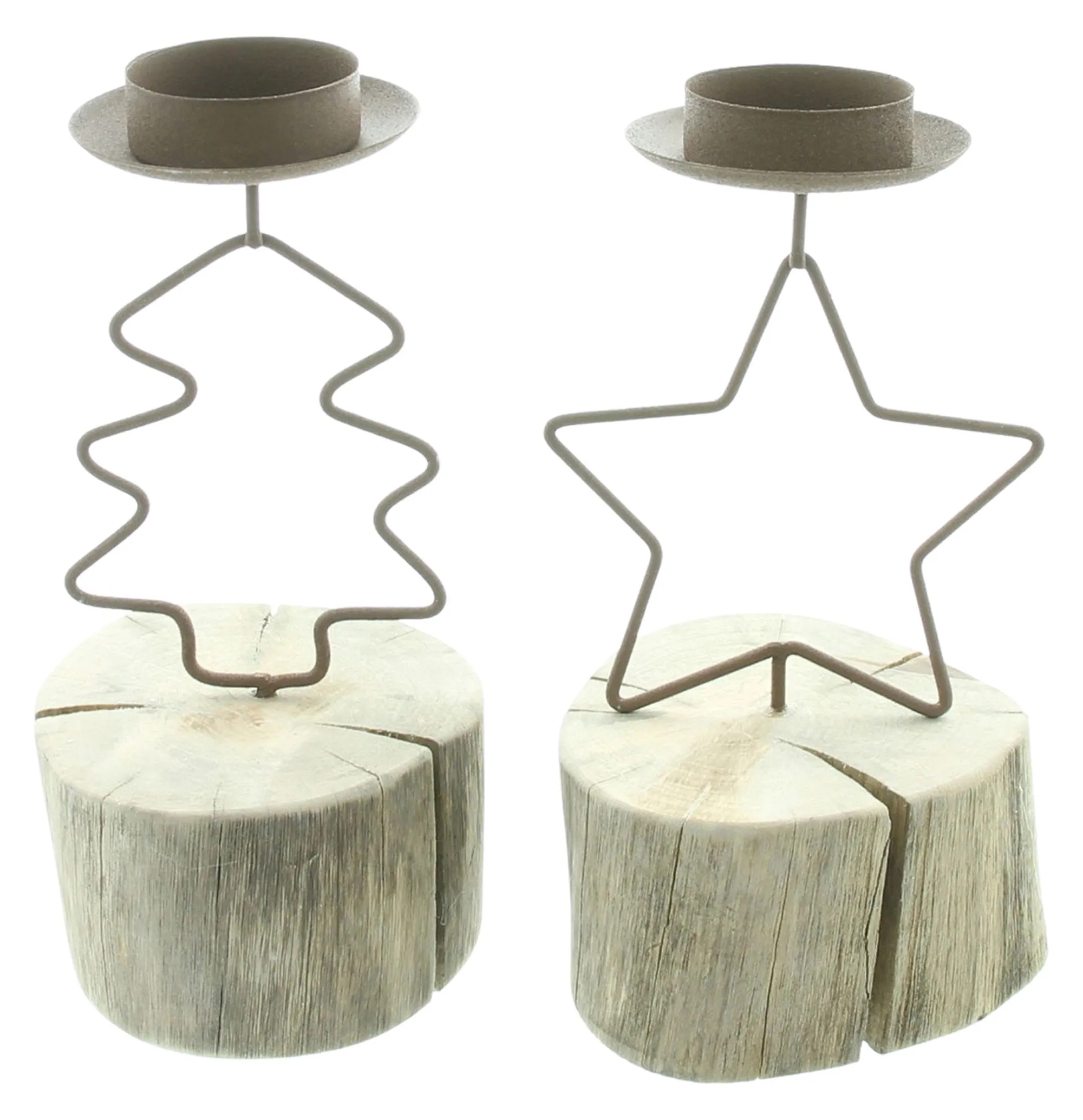 Teelichthalter "Weihnachtszeit", 2er Set  im Frank Flechtwaren Online Shop für Nordischer Winter kaufen