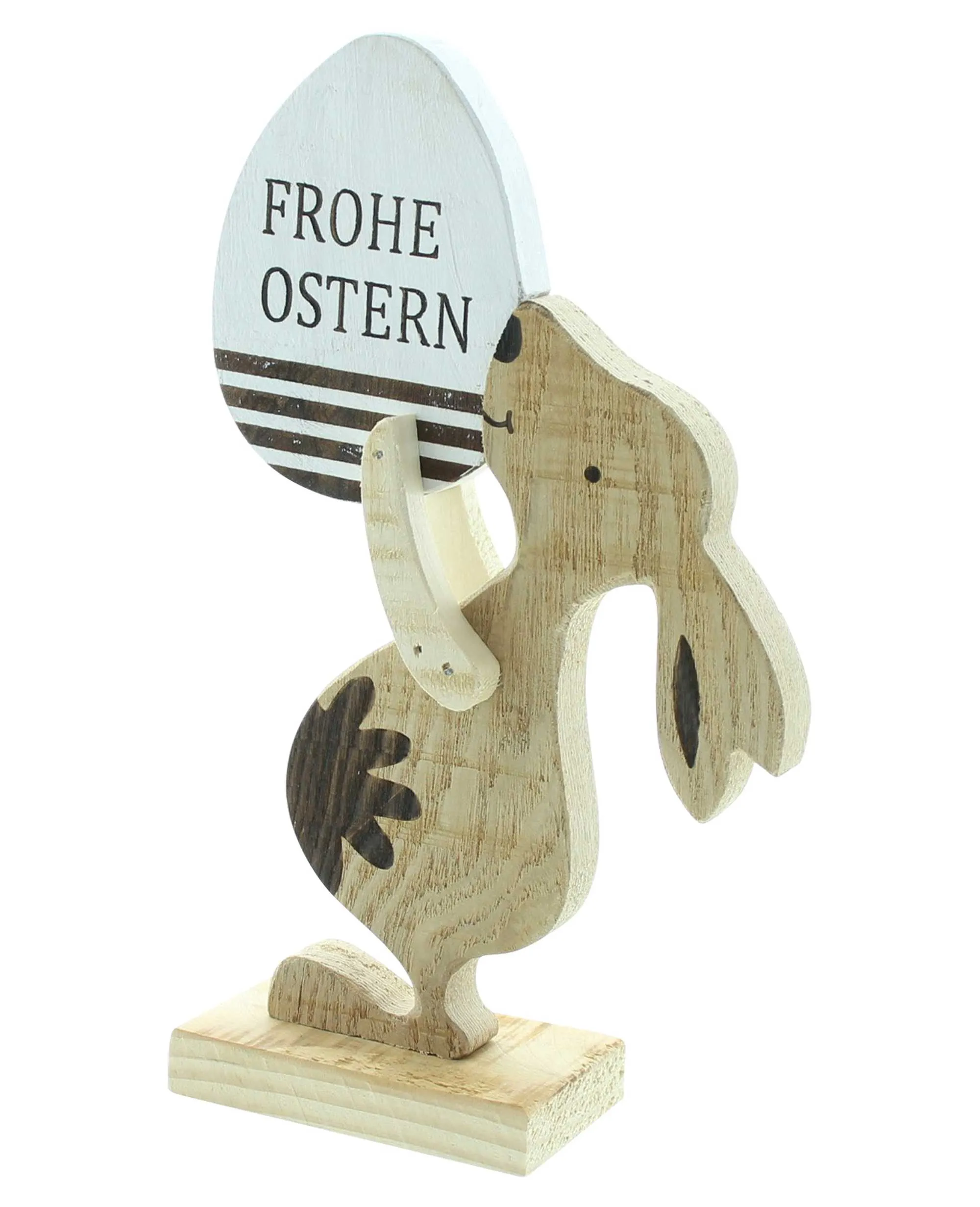 Hase "Frohe Ostern"  im Frank Flechtwaren Online Shop für Hasen &amp; Co kaufen