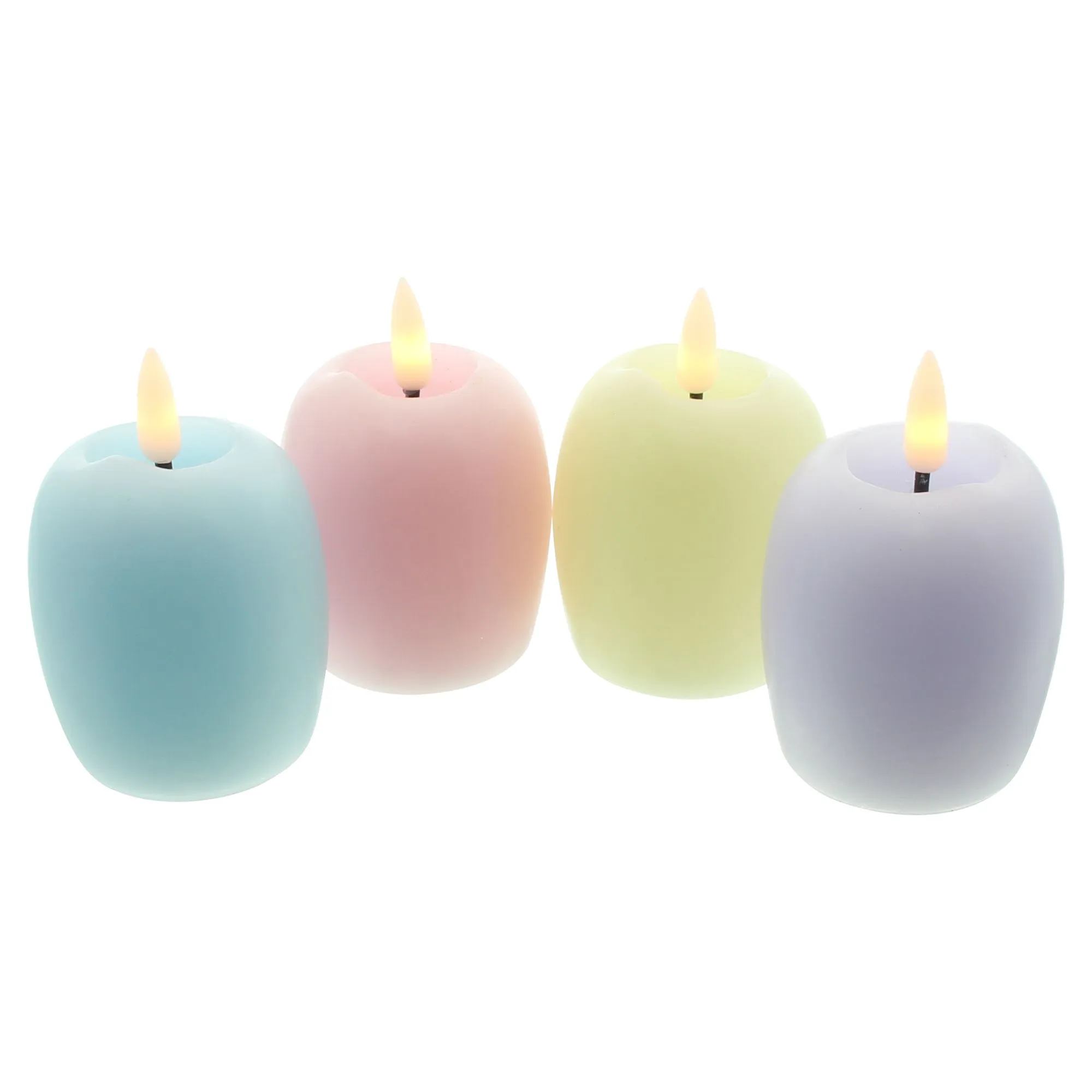 LED-Kerze "Pastell-Ei", 4er Set  im Frank Flechtwaren Online Shop für Kerzen &amp; LED-Kerzen kaufen