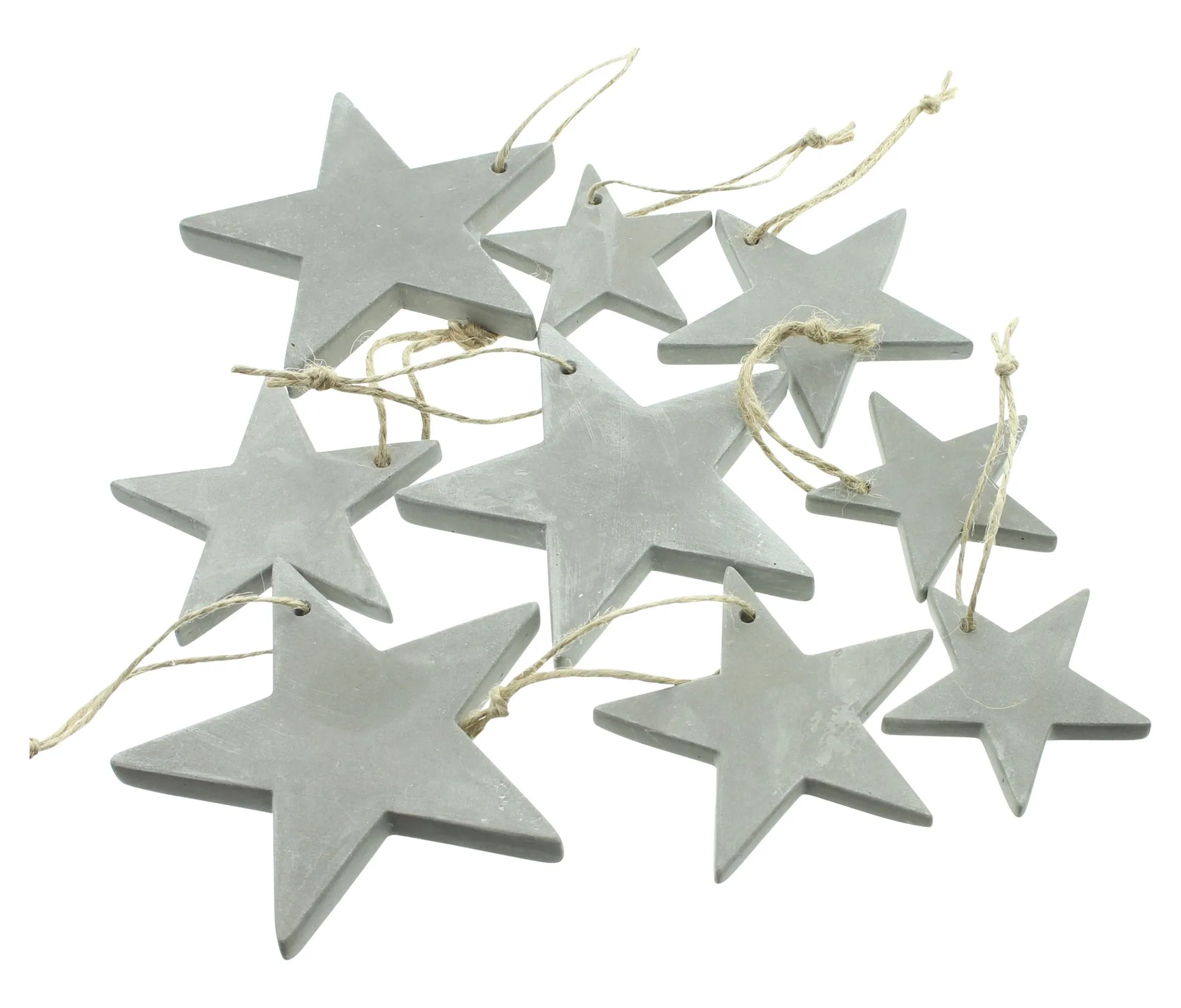 Sternhänger "Grey", 9er Set  im Frank Flechtwaren Online Shop für Sterne kaufen