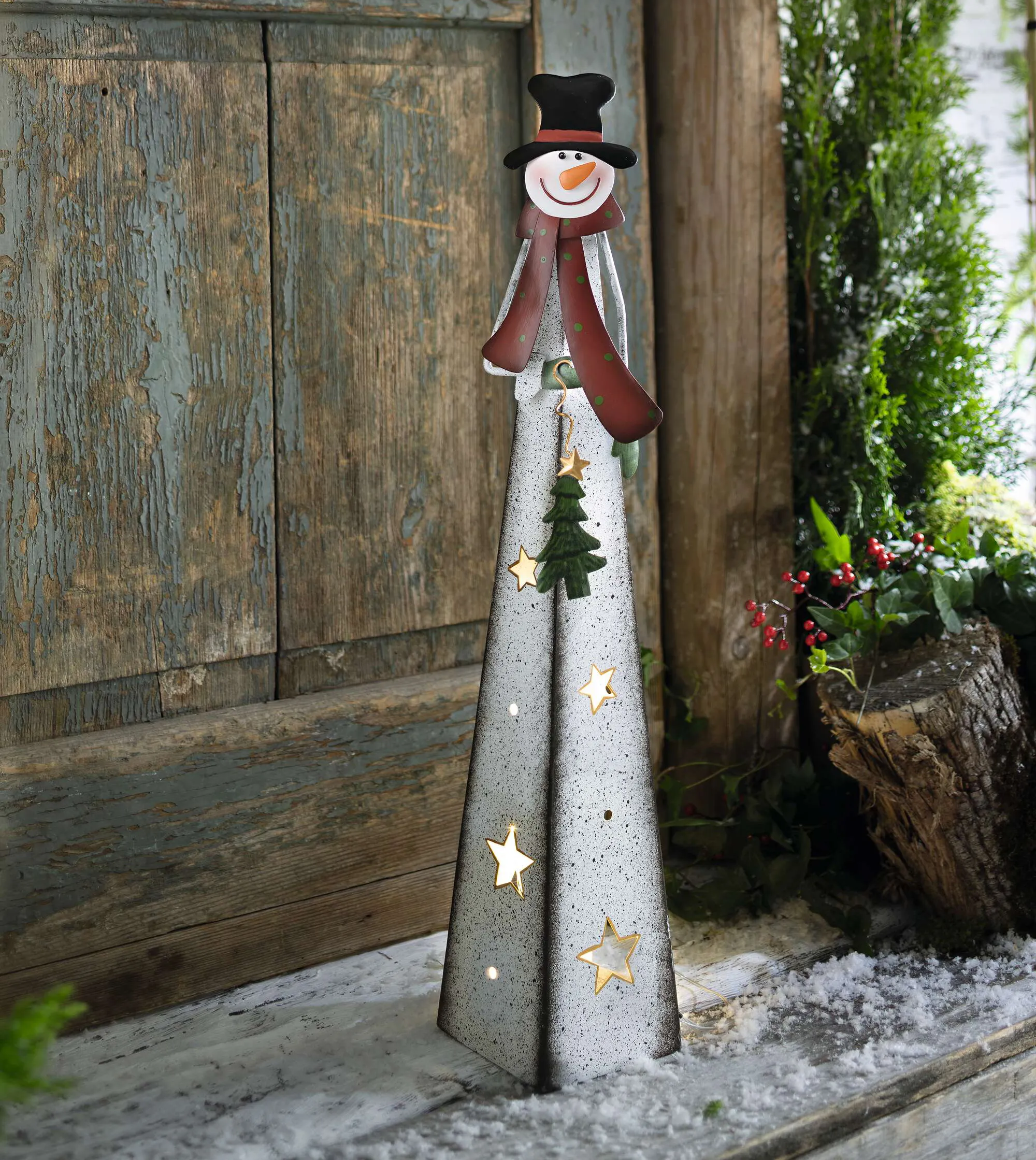 Schneemann "Kerzenschein"  im Frank Flechtwaren Online Shop kaufen