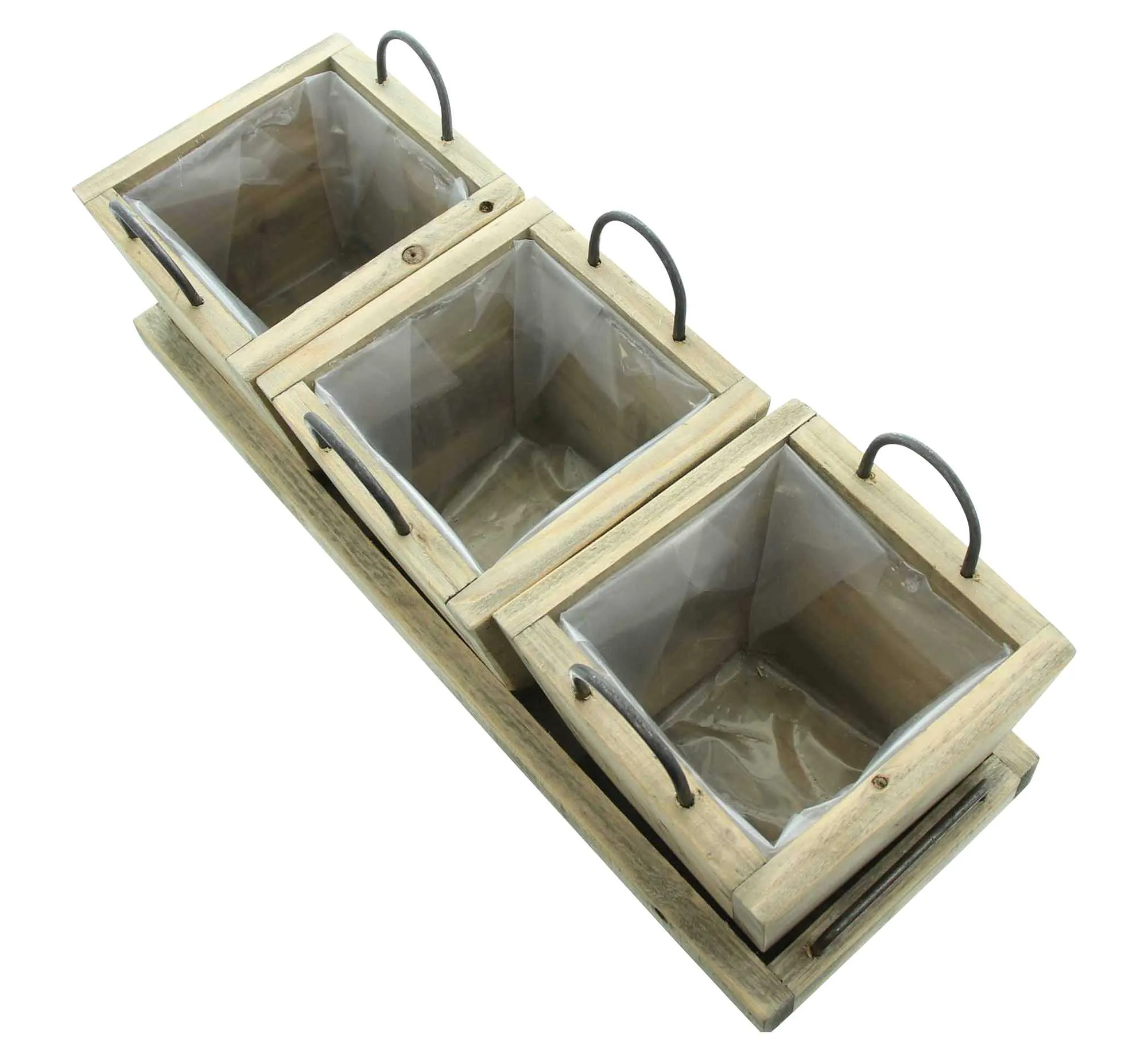 Holzpflanzer "Recycling-Chic"  im Frank Flechtwaren Online Shop für Pflanztöpfe kaufen