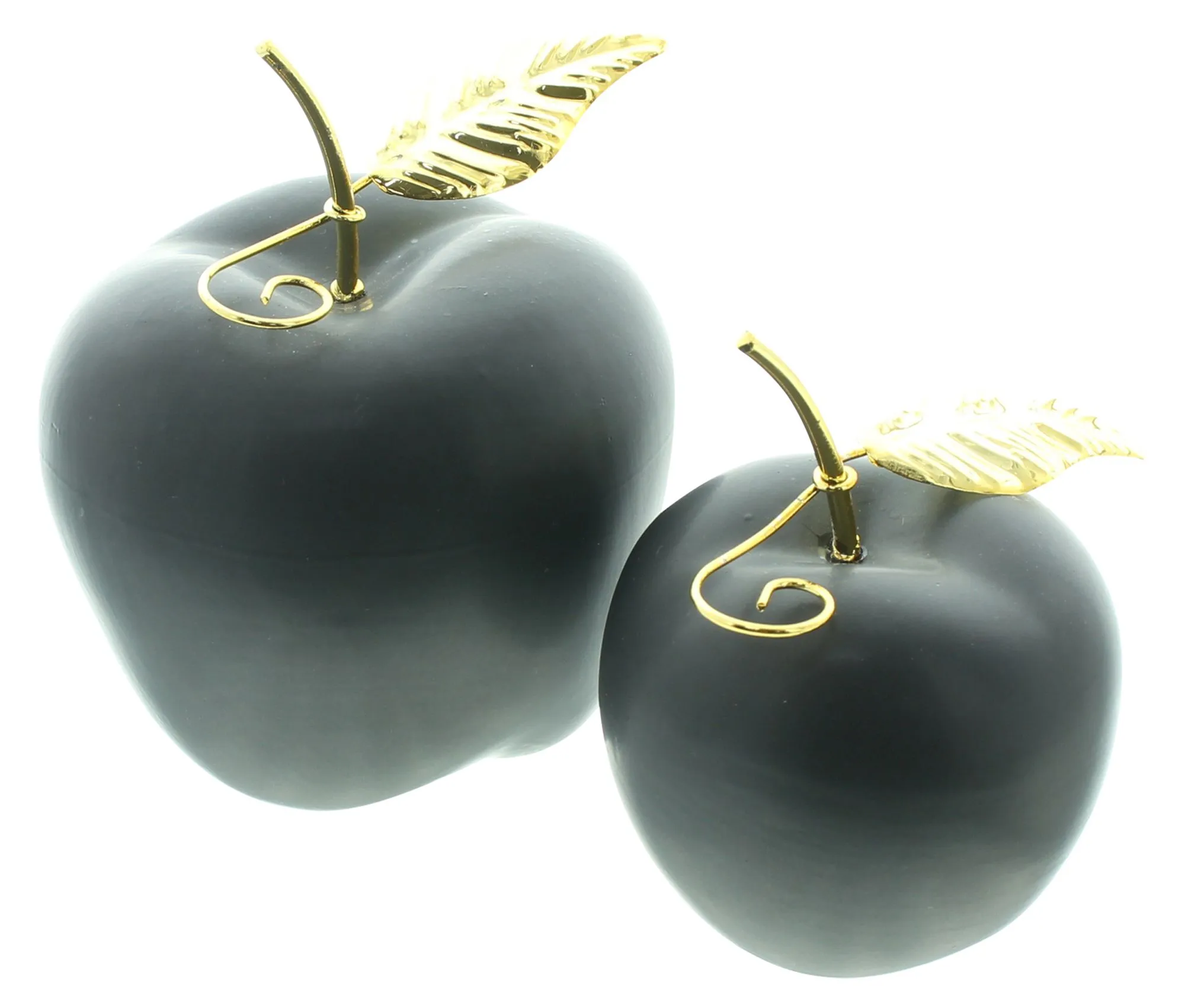 Apfel "Black", 2er Set  im Frank Flechtwaren Online Shop für Herbstliche Dekofiguren kaufen