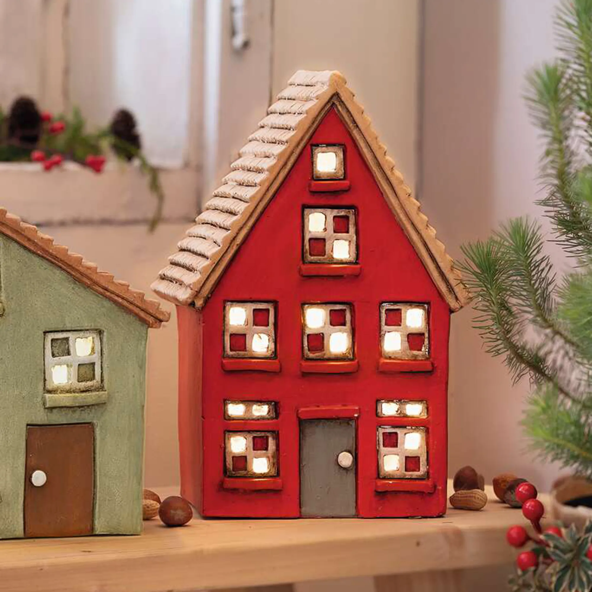 LED-Haus "Sweet red Home"  im Frank Flechtwaren Online Shop kaufen
