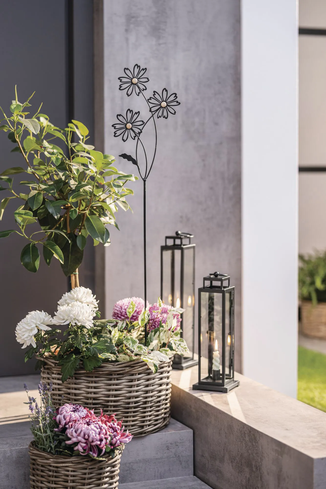 Gartenstecker "Blumen"  im Frank Flechtwaren Online Shop für Magie des Sommers kaufen