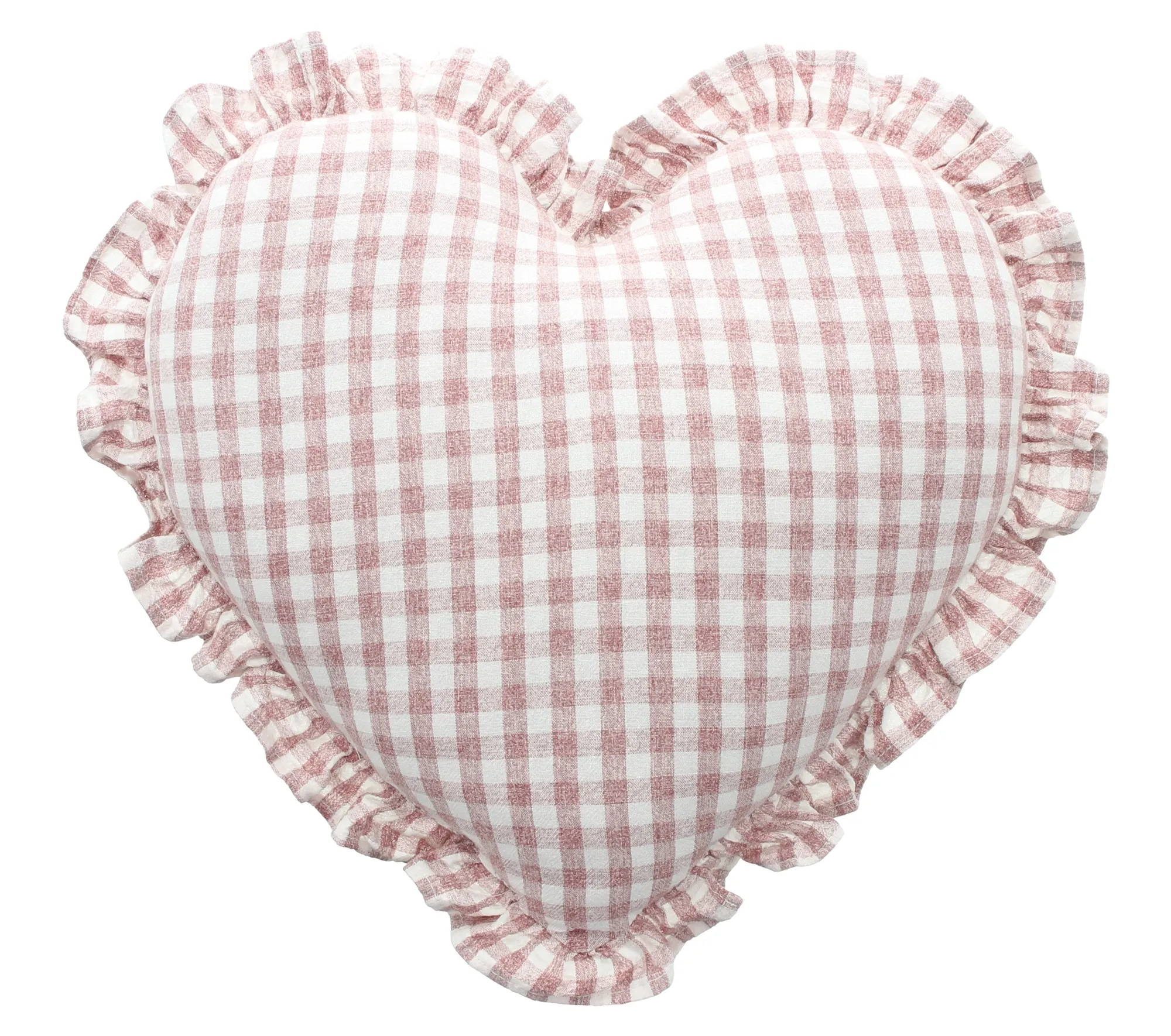 Herzkissen "Vintage Karo"  im Frank Flechtwaren Online Shop für Landhaus-Flair kaufen