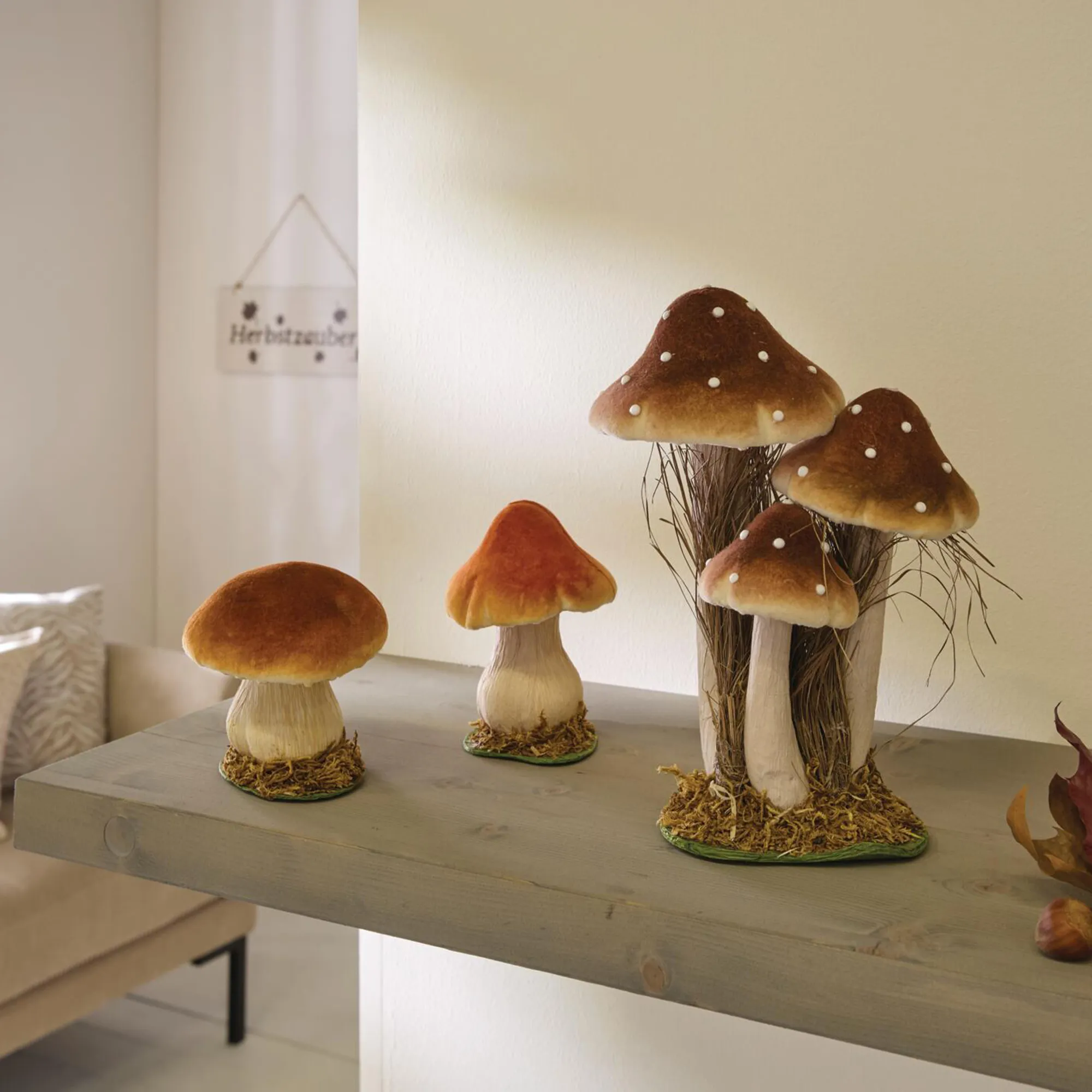Herbst-Deko "Pilze"  im Frank Flechtwaren Online Shop für Dekopilze kaufen