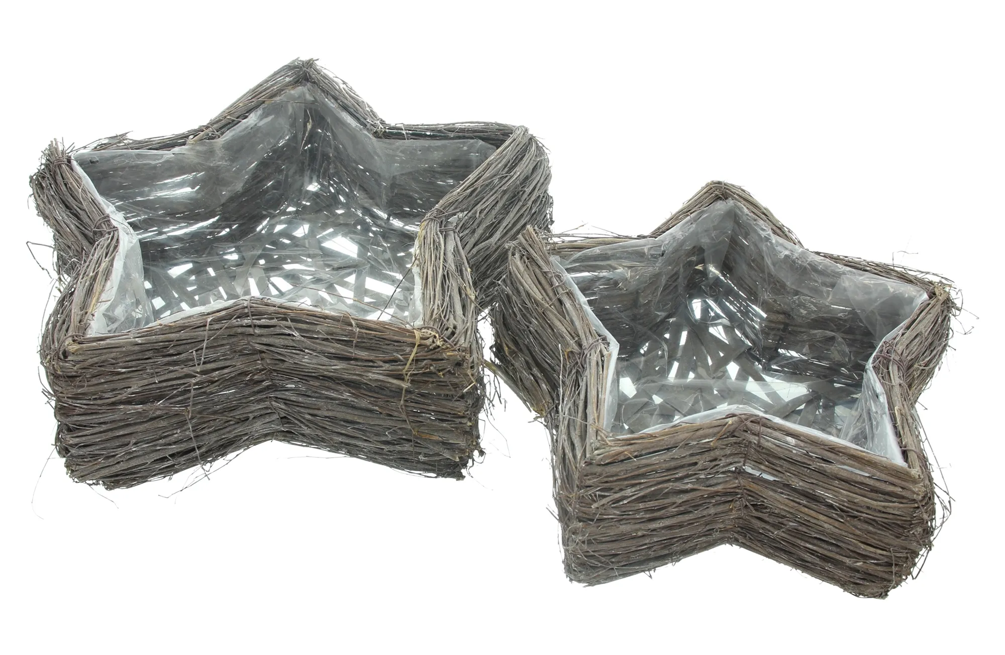 Pflanzer "Reisigstern", 2er Set  im Frank Flechtwaren Online Shop für Sterne kaufen