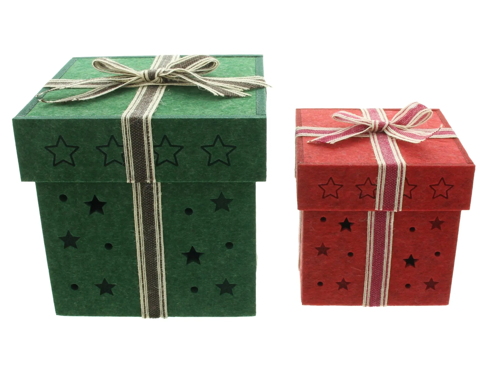Geschenkbox "Schleife", 2er Set  im Frank Flechtwaren Online Shop für Welcome to Santa's Home kaufen