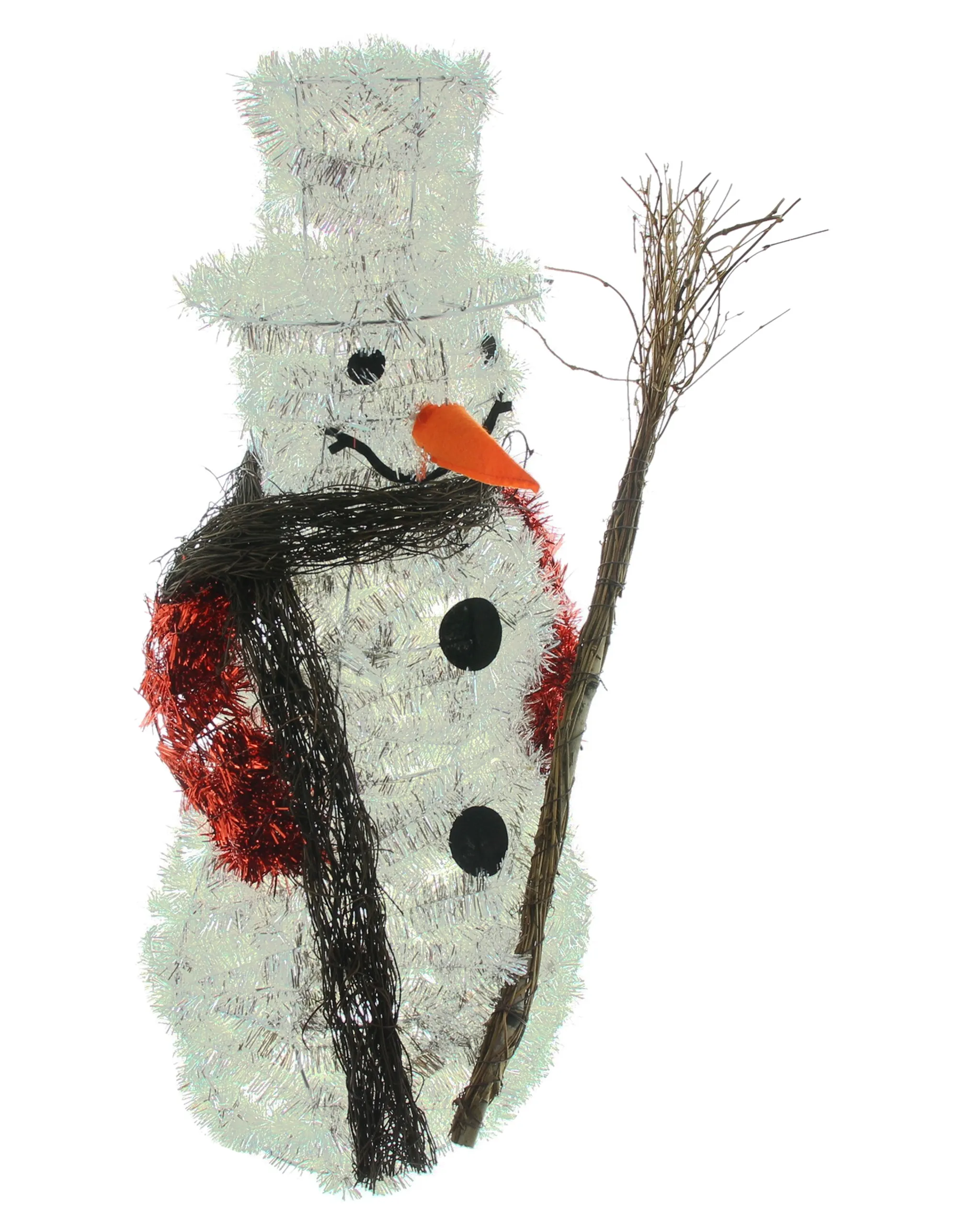 LED-Schneemann "Silberglimmer"  im Frank Flechtwaren Online Shop für Weihnachtliche Dekofiguren kaufen