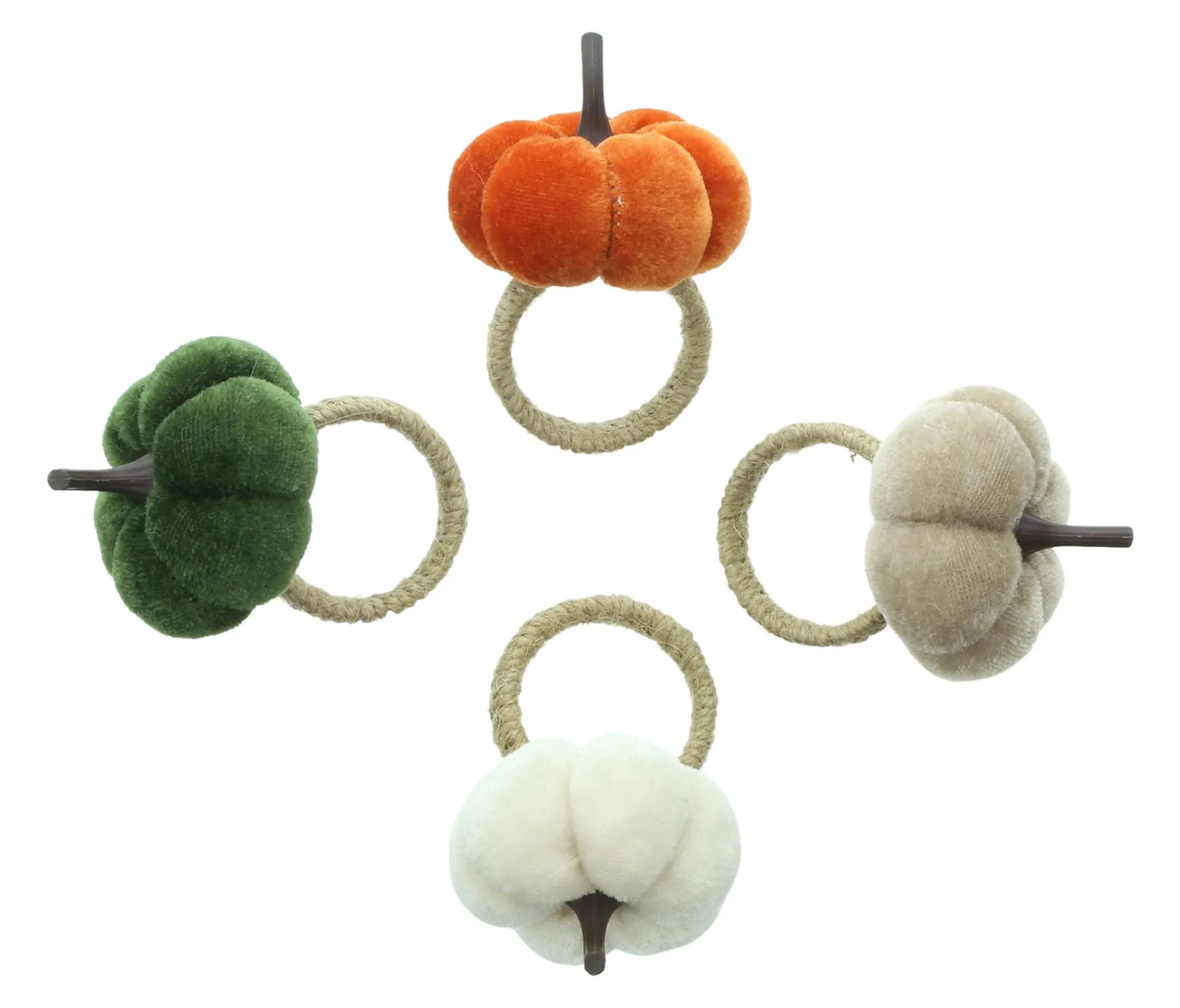 Serviettenring "Kürbis", 4er Set  im Frank Flechtwaren Online Shop für Dekokürbisse kaufen
