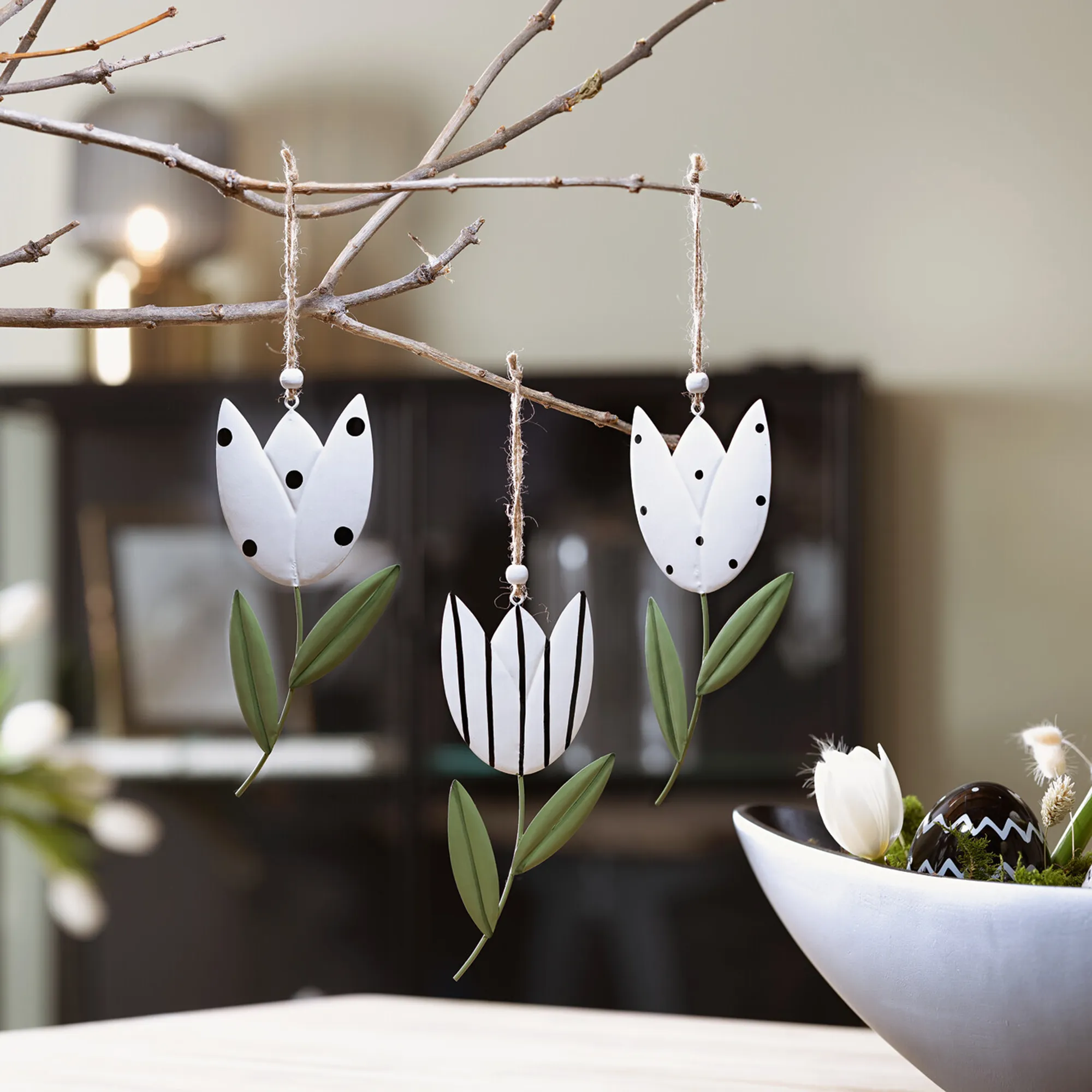 Blumenhänger "Tulpe", 3er Set  im Frank Flechtwaren Online Shop kaufen