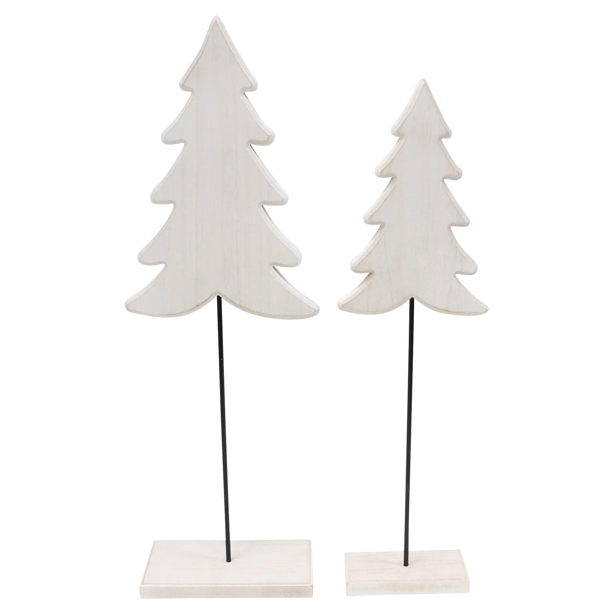 Holz-Tanne "White washed", 2er Set  im Frank Flechtwaren Online Shop kaufen