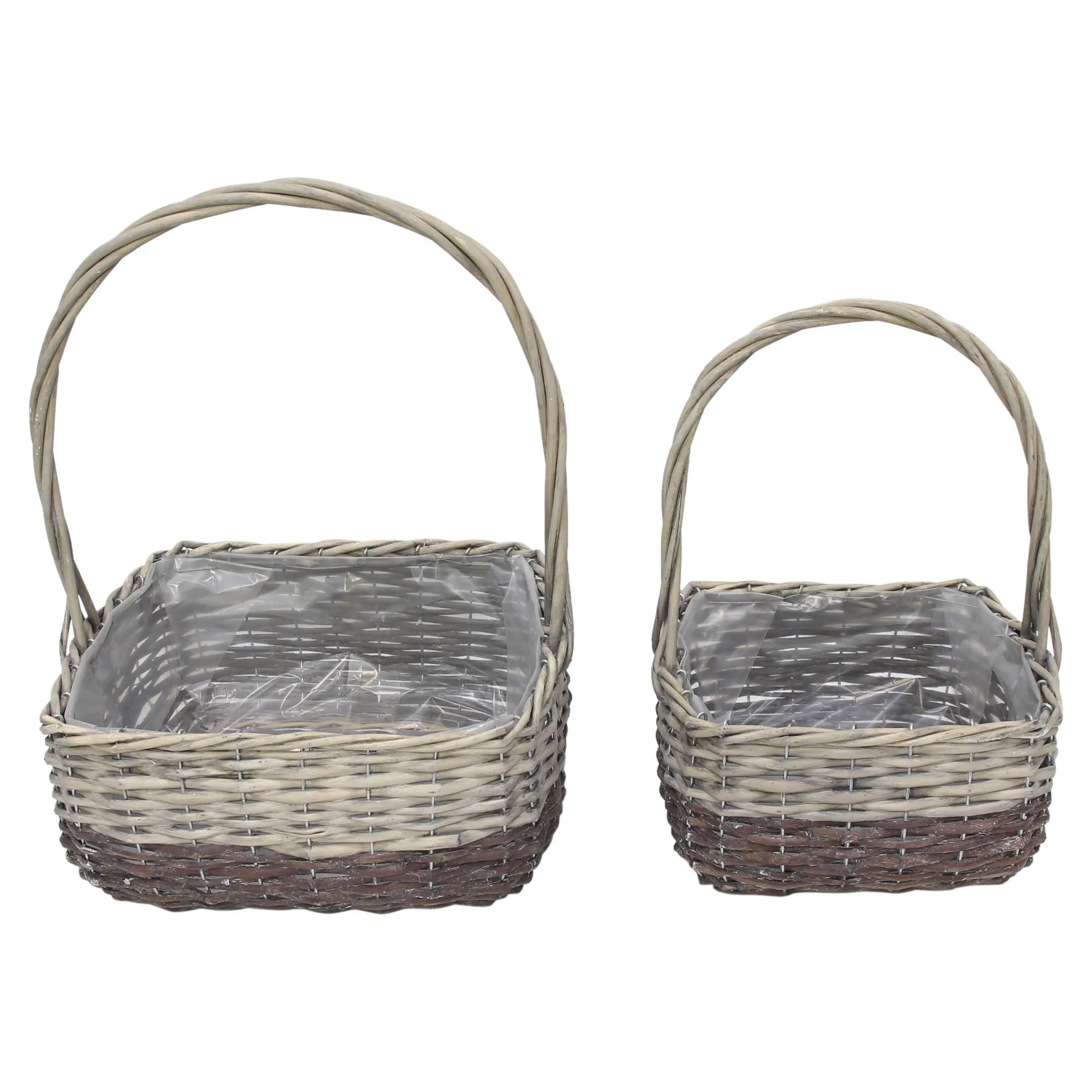 Pflanzkorb "Graue Weide", 2er Set  im Frank Flechtwaren Online Shop für Pflanzkörbe kaufen