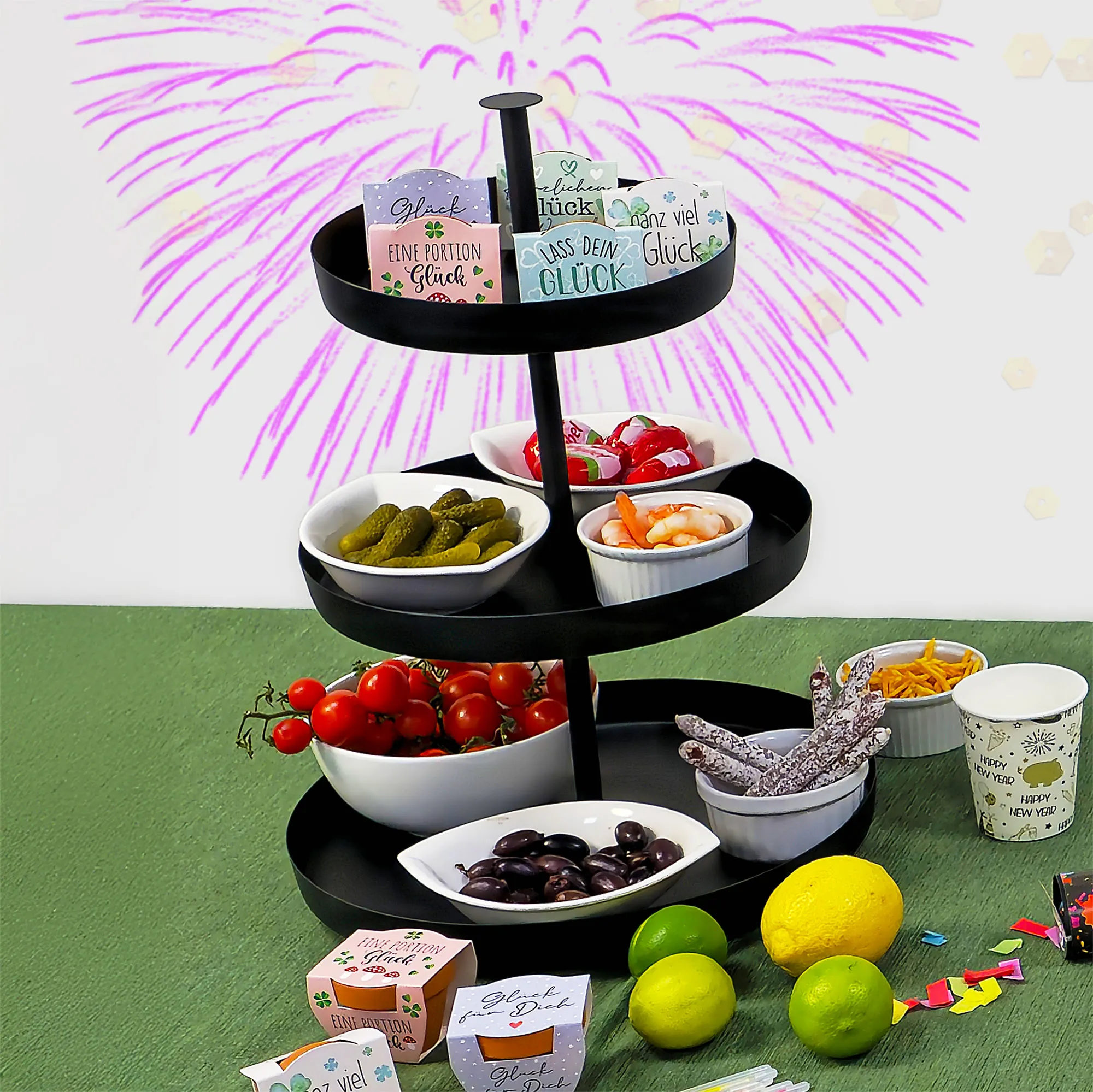Etagere "Black"  im Frank Flechtwaren Online Shop für Halloween kaufen
