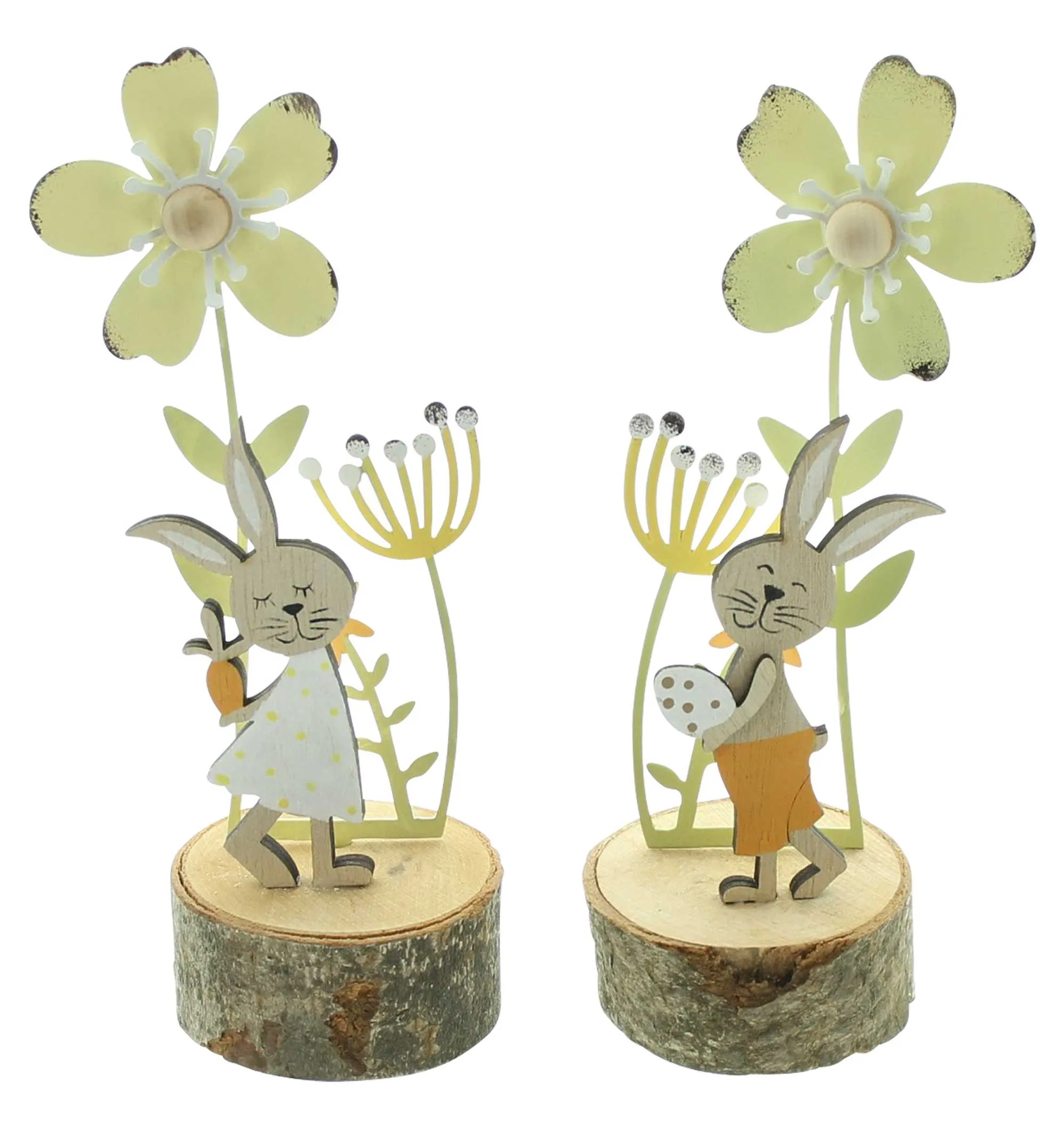 Hase "Blumenwiese", 2er Set  im Frank Flechtwaren Online Shop für Hasen &amp; Co kaufen