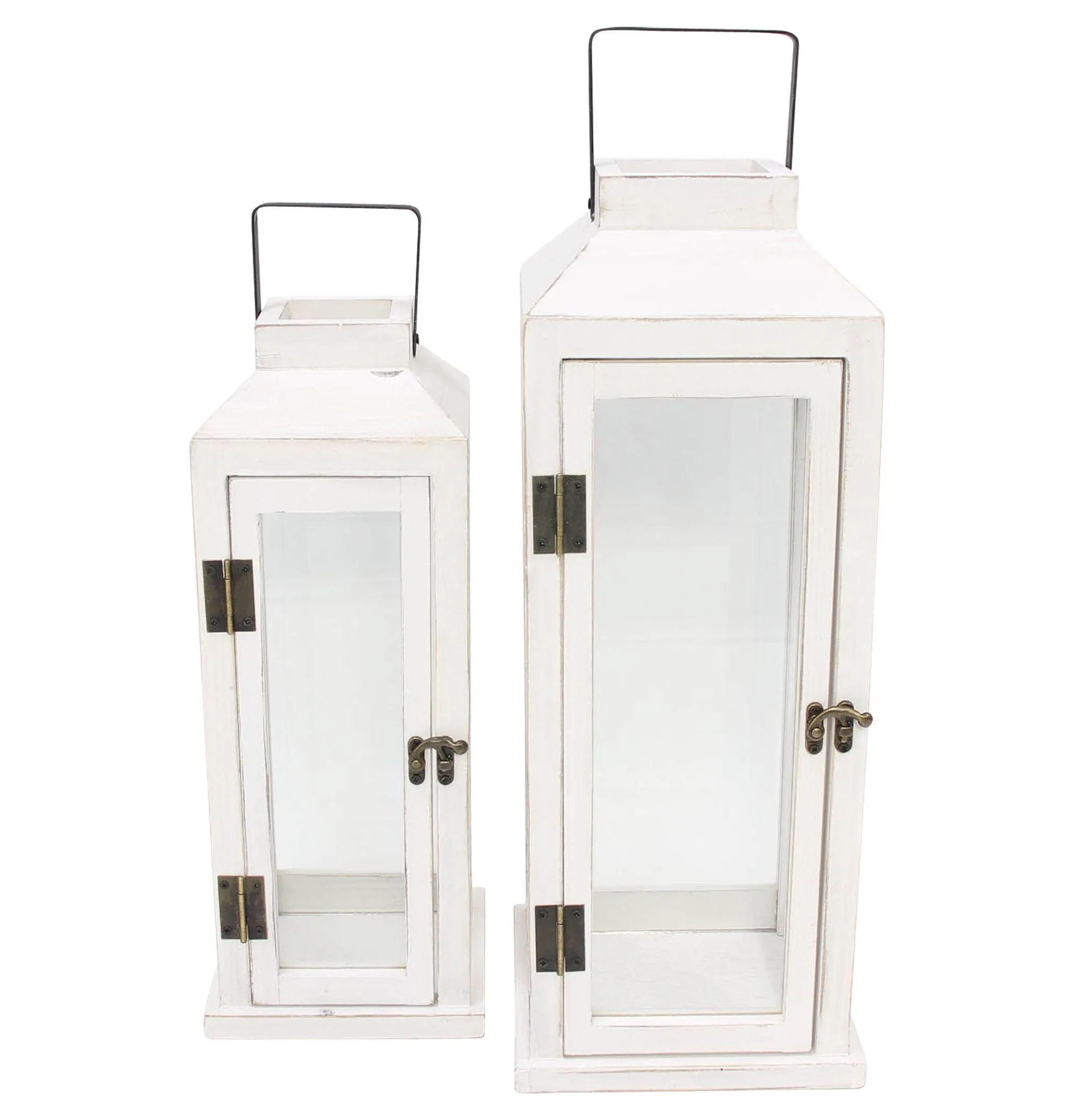 Laterne "White washed", 2er Set  im Frank Flechtwaren Online Shop kaufen