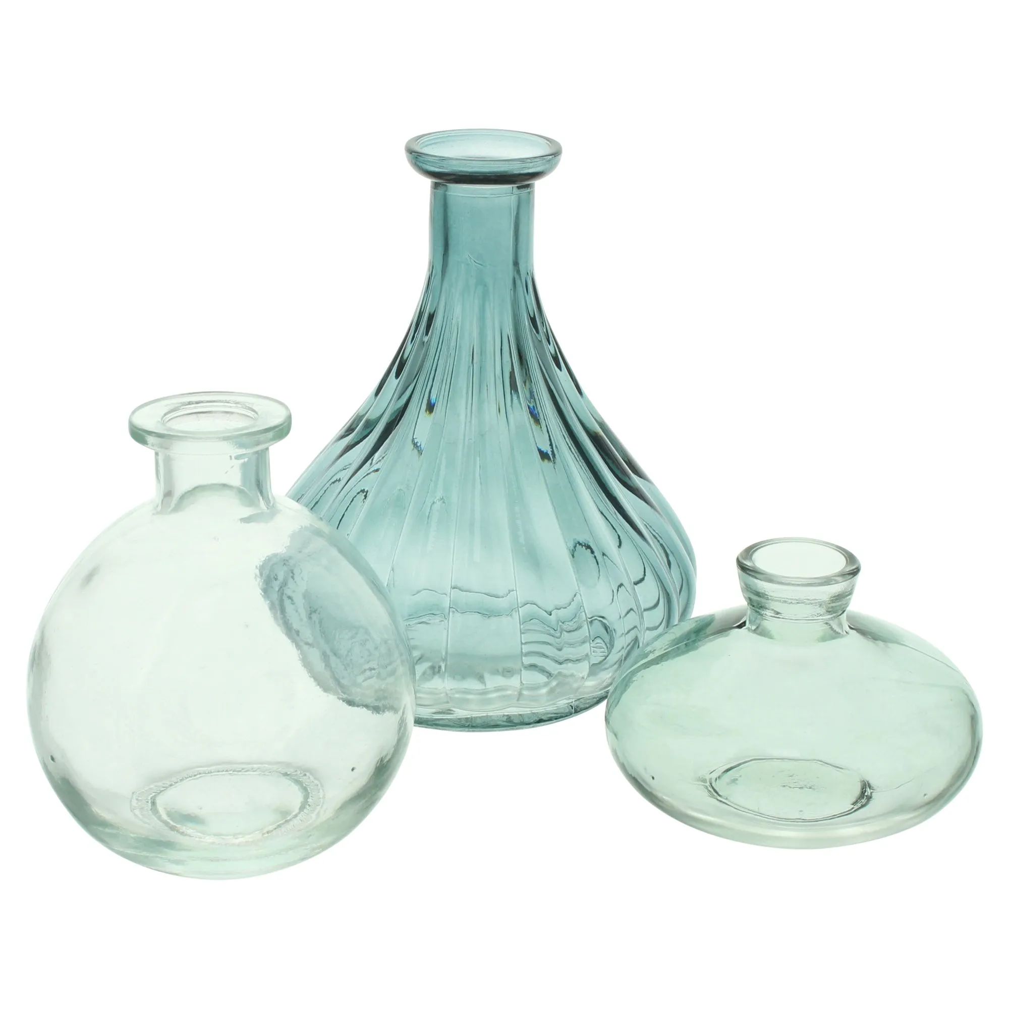Dekovase "Blue Shades", 3er Set  im Frank Flechtwaren Online Shop für Dekovasen kaufen