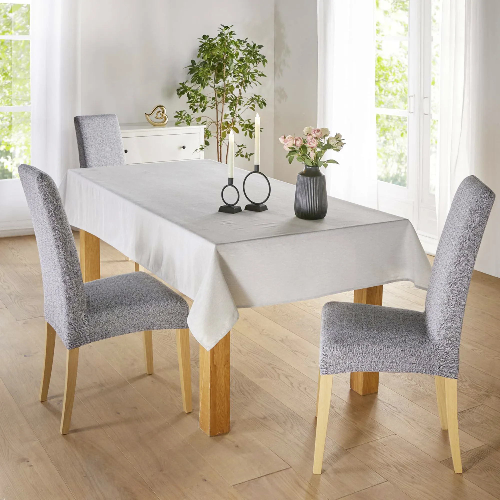 Tafeldecke "Light Grey"  im Frank Flechtwaren Online Shop für Tafeldecken kaufen