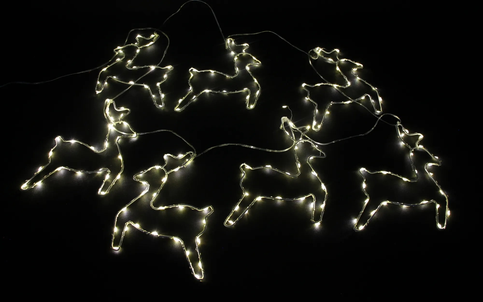 LED-Lichterkette "Rentiere"  im Frank Flechtwaren Online Shop für Weihnachtliche LED-Leuchthänger kaufen