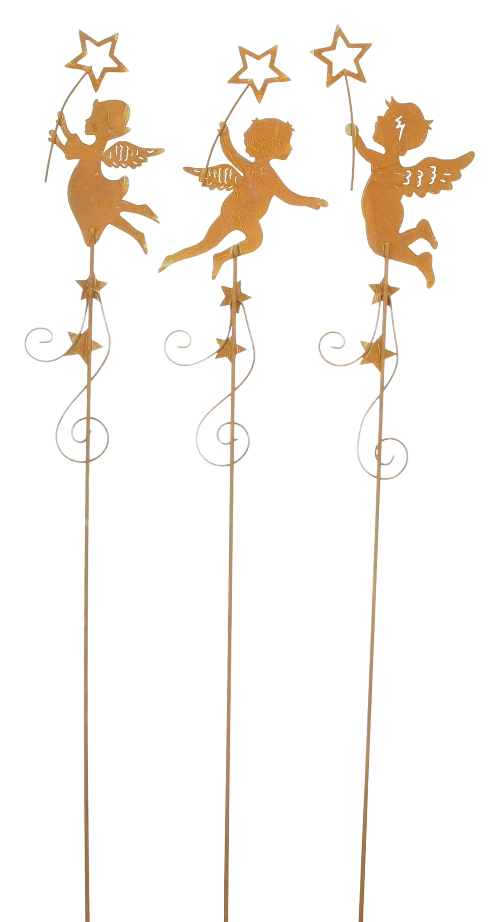 Stecker "Engelchen", 3er Set  im Frank Flechtwaren Online Shop für Figuren für den Garten kaufen