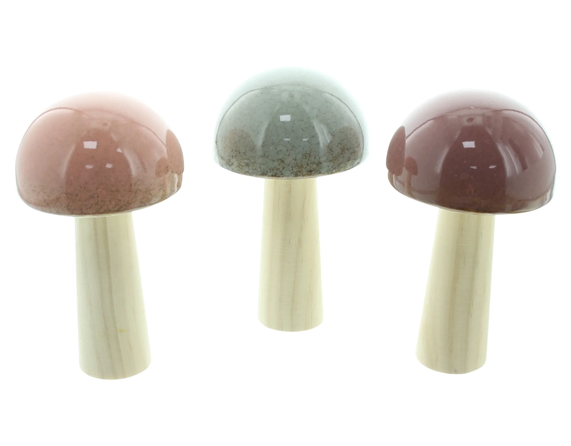 Pilz "Glossy", 3er Set  im Frank Flechtwaren Online Shop für Dekopilze kaufen