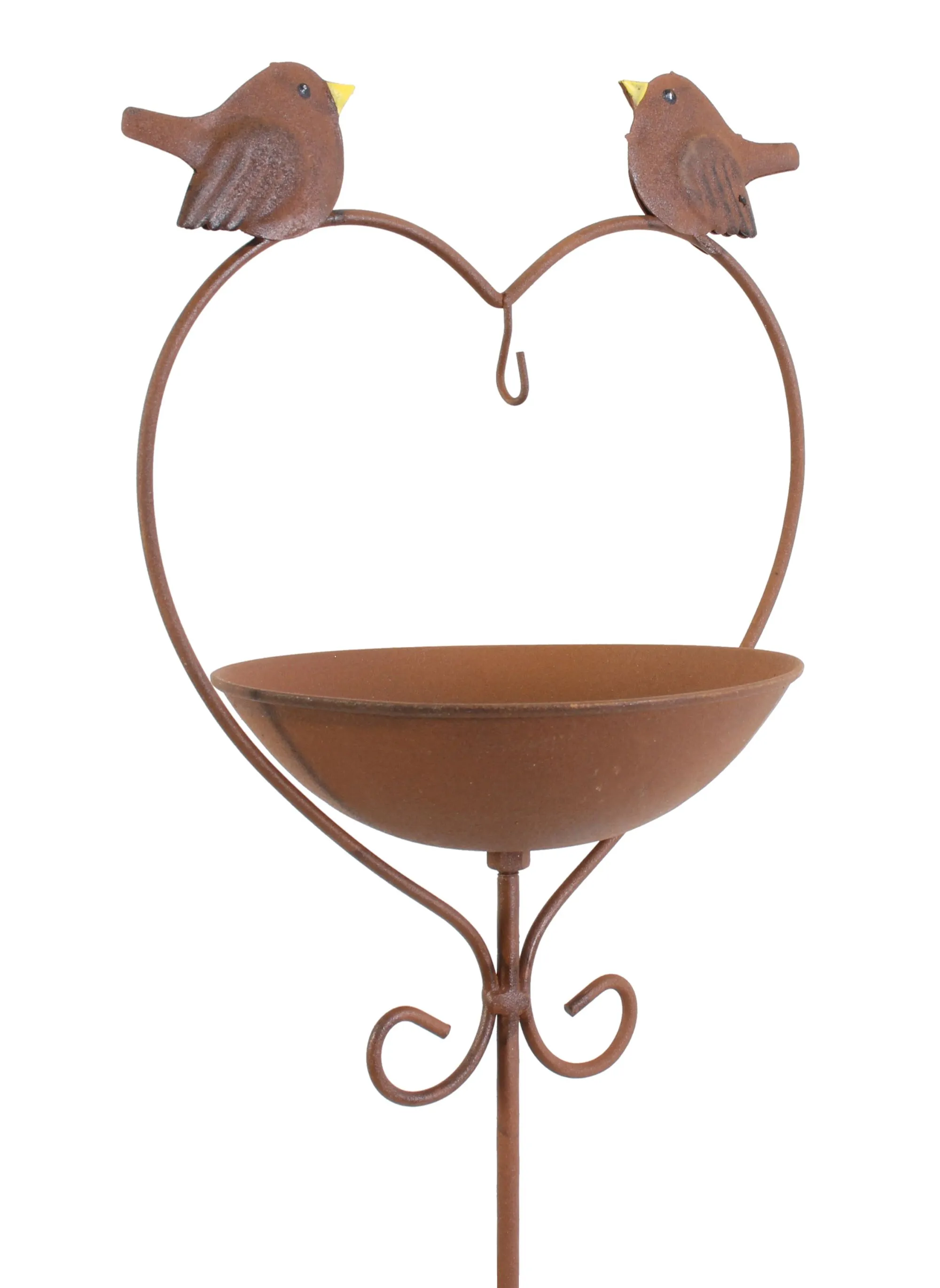 Vogeltränke "Herz"  im Frank Flechtwaren Online Shop für Weihnachtliche Gartenstecker kaufen