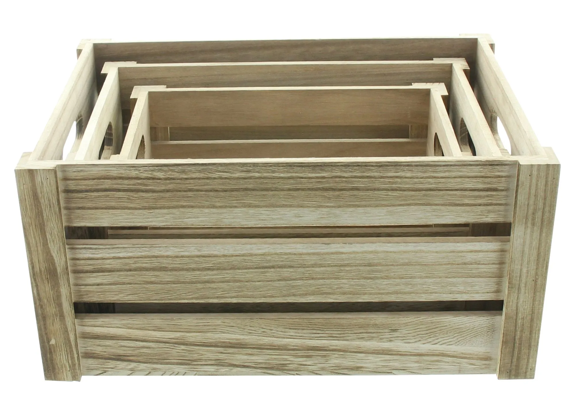 Holzkiste "Basic", 3er Set  im Frank Flechtwaren Online Shop für Goldene Herbstmomente kaufen