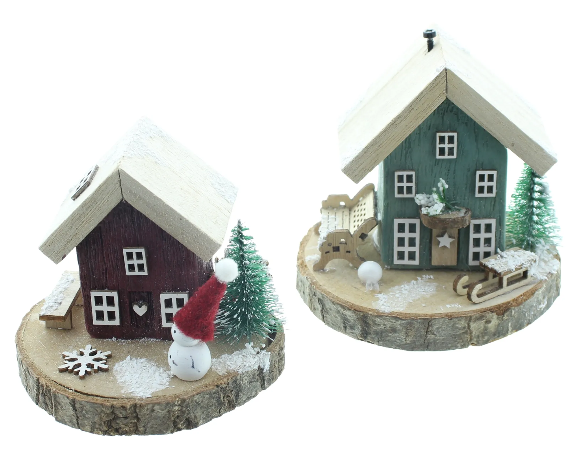 Dekohaus "Winterzeit", 2er Set  im Frank Flechtwaren Online Shop für Aus dem Häuschen kaufen