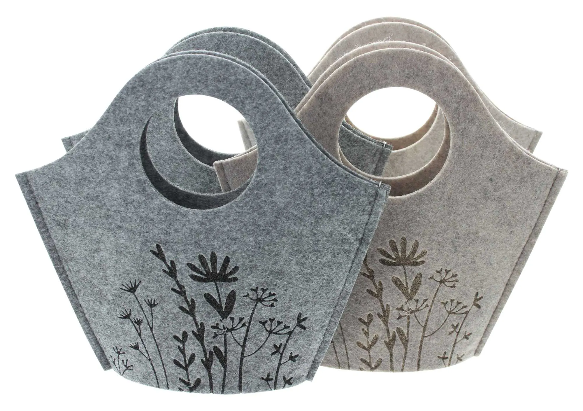 Filztasche "Blumenwiese", 4er Set  im Frank Flechtwaren Online Shop für Geschenktaschen kaufen