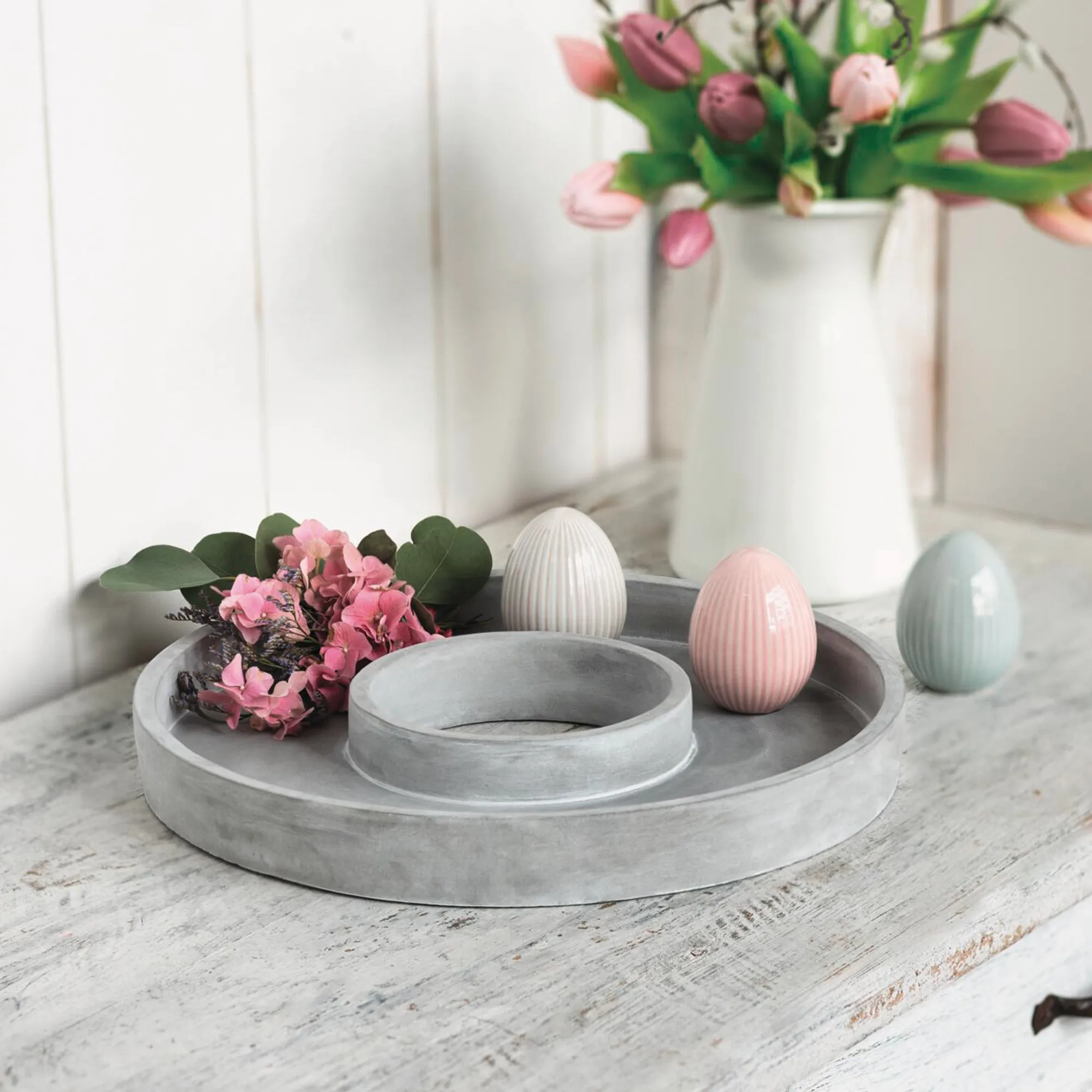 Dekoring "Grey"  im Frank Flechtwaren Online Shop für Zubehör für Adventskränze kaufen