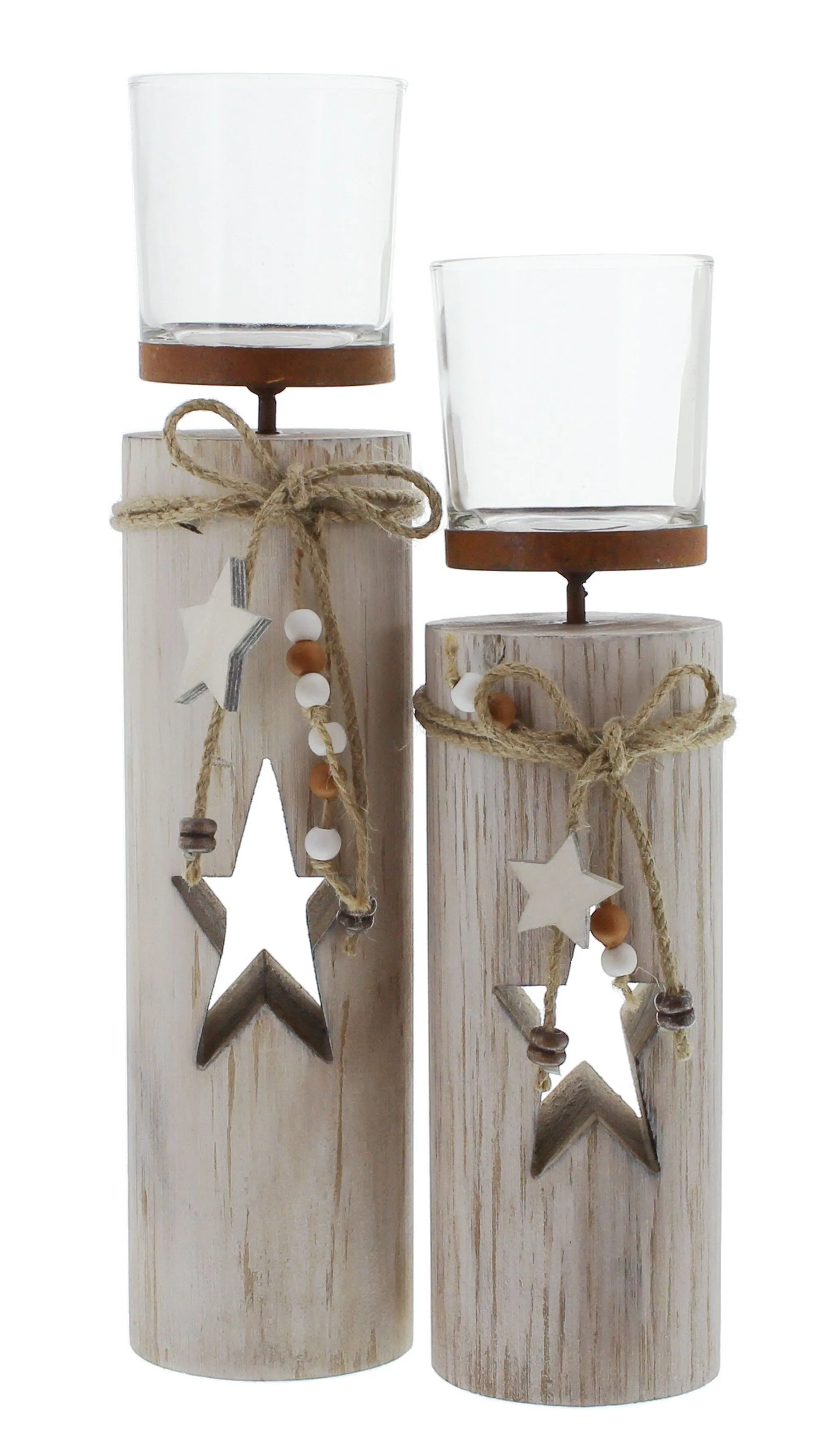 Windlicht "Sternchen", 2er Set  im Frank Flechtwaren Online Shop für Nordischer Winter kaufen