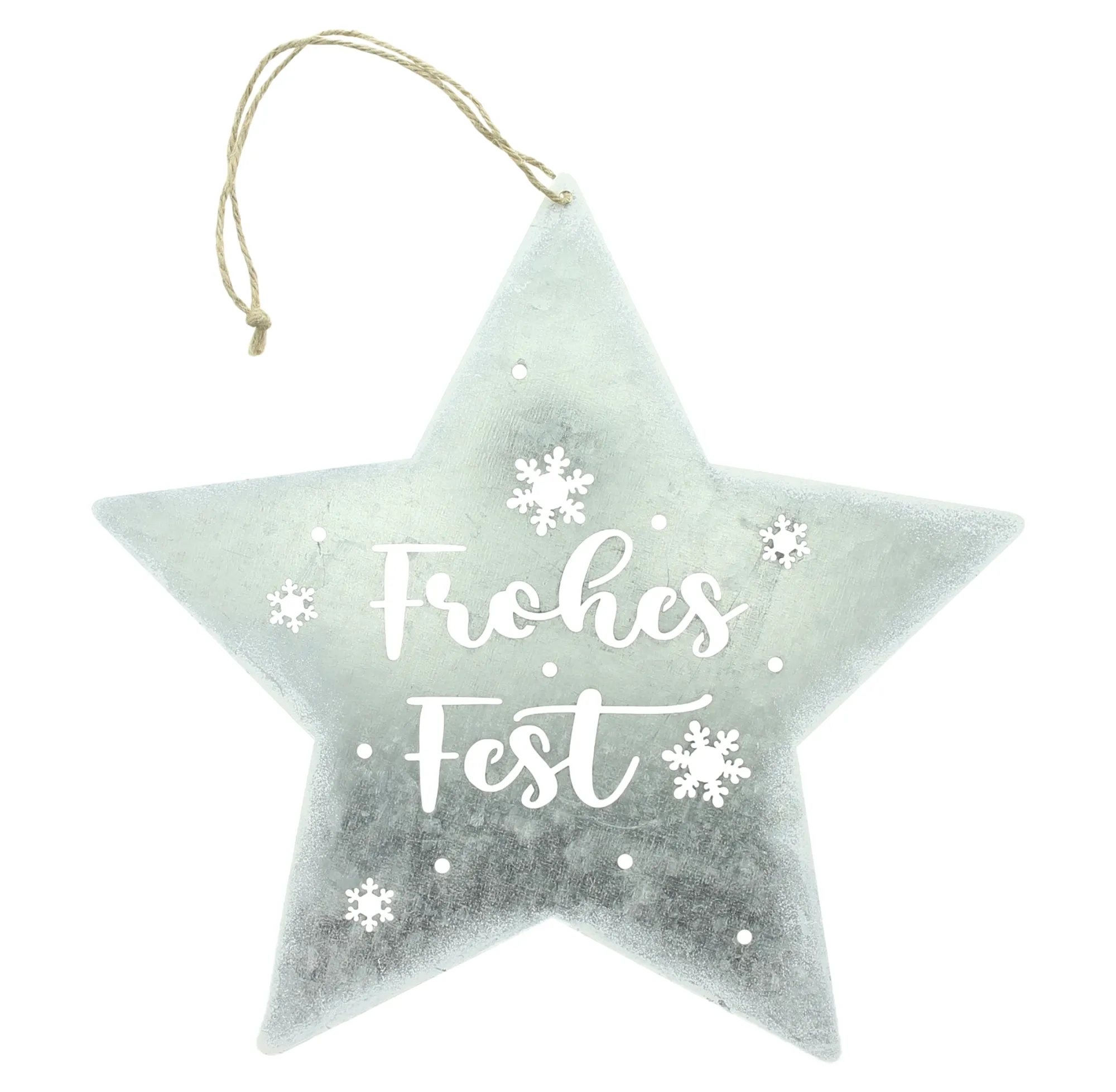 Sternhänger "Frohes Fest"  im Frank Flechtwaren Online Shop für Dekohänger  kaufen