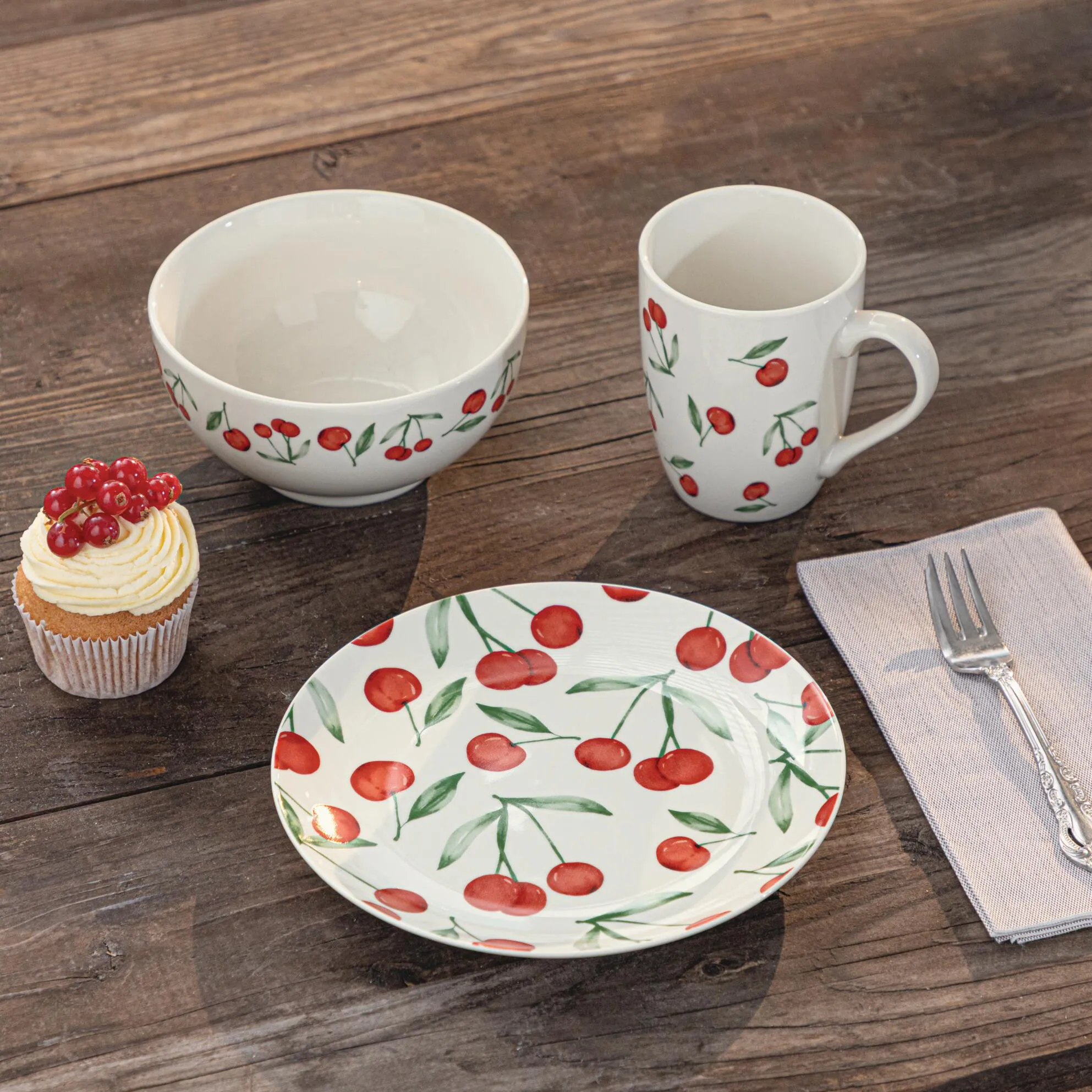 Kaffeebecher "Kirschgenuss", 2er Set  im Frank Flechtwaren Online Shop für Freche Früchtchen kaufen