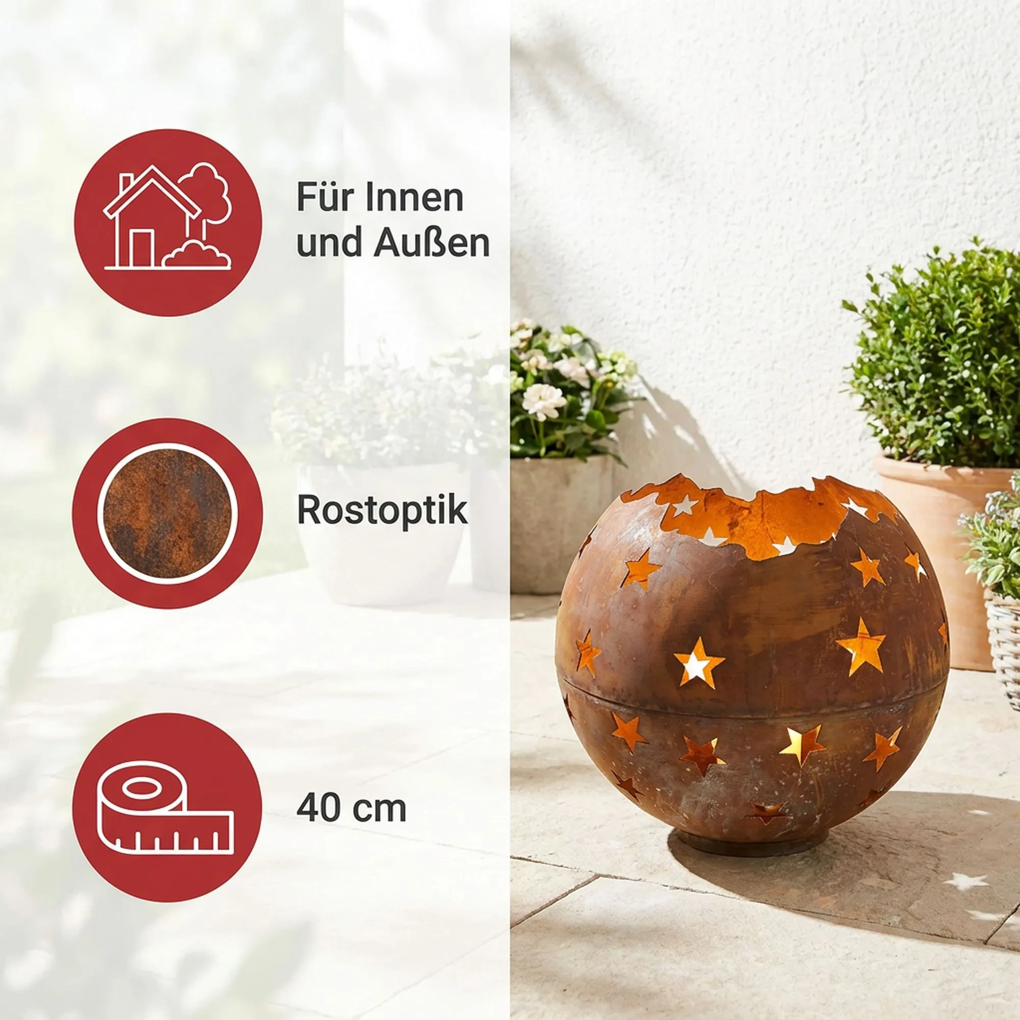 Windlicht "Sternenhimmel"  im Frank Flechtwaren Online Shop für Windlichter kaufen