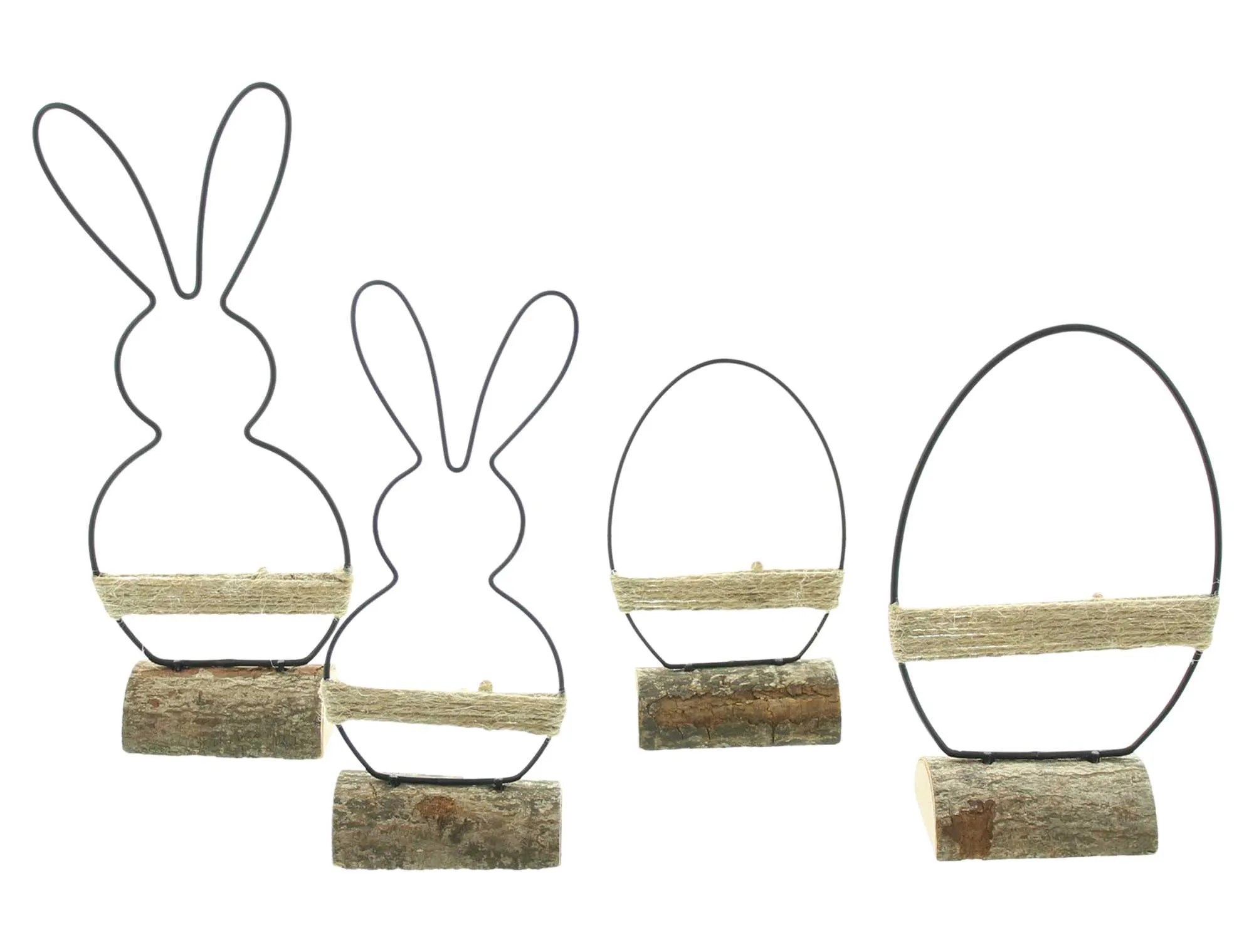 Osterdeko "Modern", 4er Set  im Frank Flechtwaren Online Shop für Hasen &amp; Co kaufen