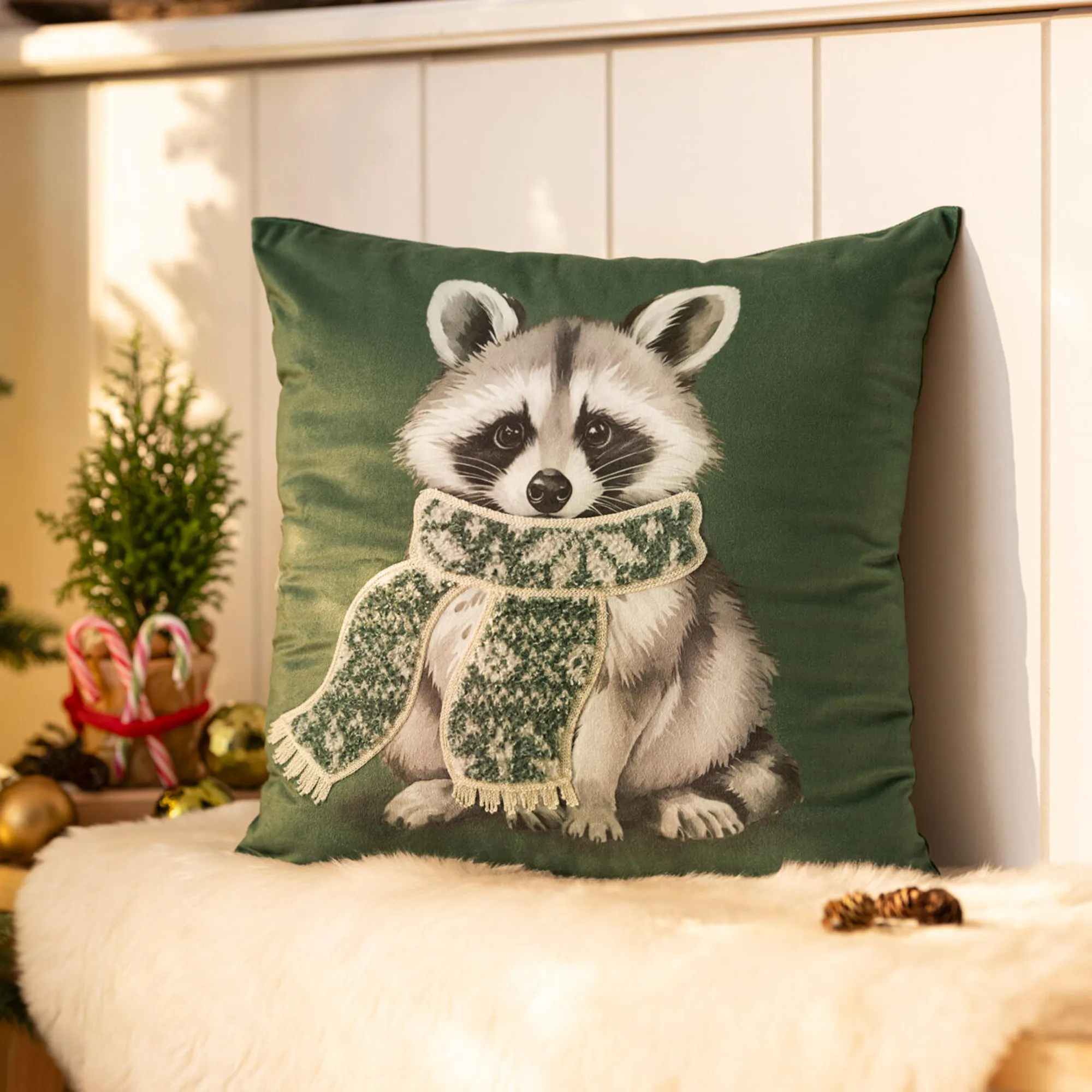 Kissenhülle "Waschbärchen"  im Frank Flechtwaren Online Shop kaufen