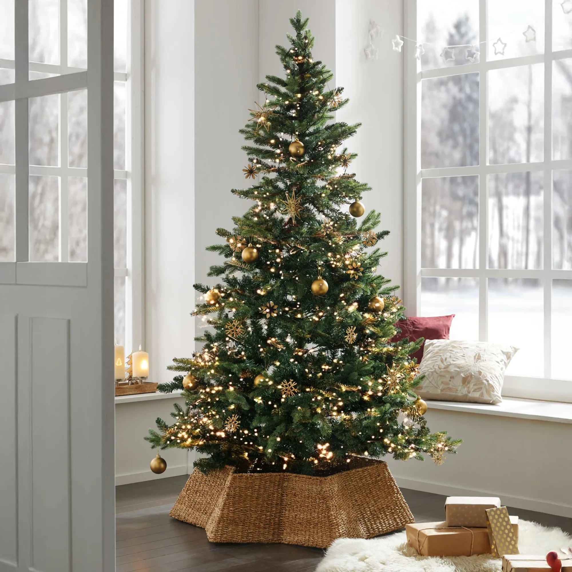 Weihnachtsbaum-Umrandung "Stern"  im Frank Flechtwaren Online Shop für Tannenbäume kaufen