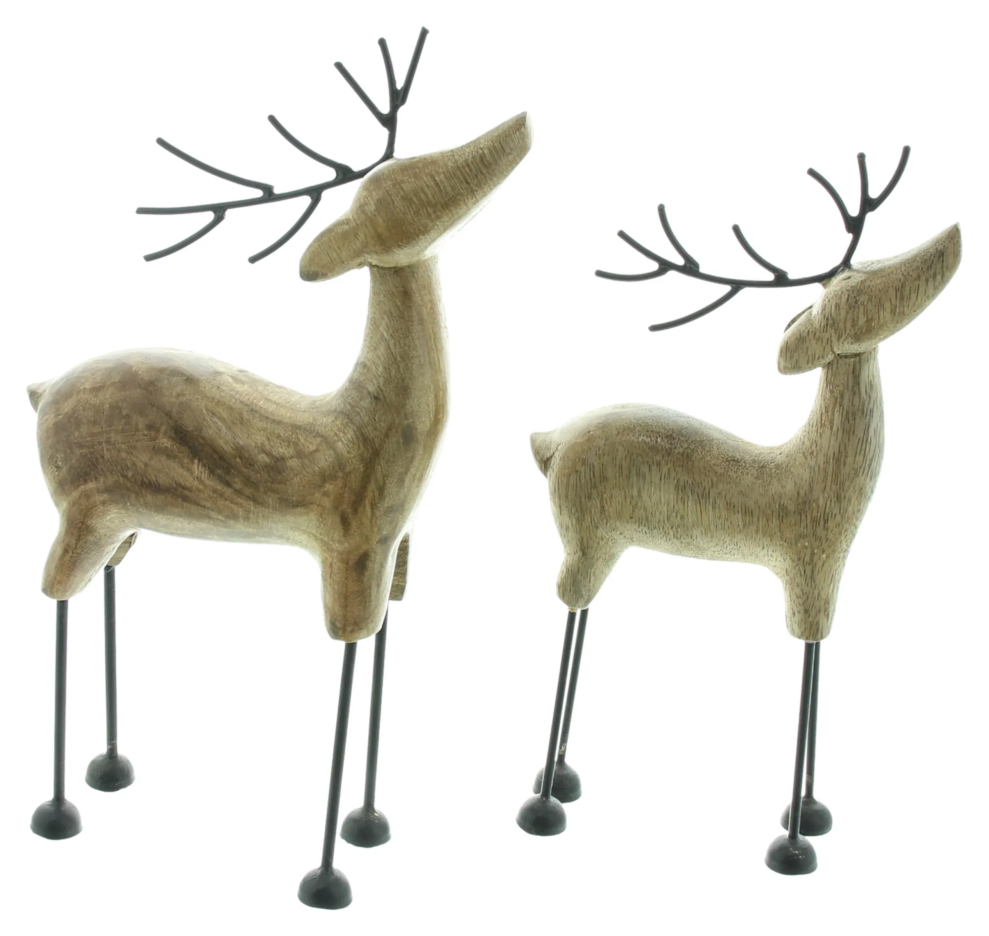 Rentier "Mangoholz", 2er Set  im Frank Flechtwaren Online Shop für Weihnachtliche Dekofiguren kaufen