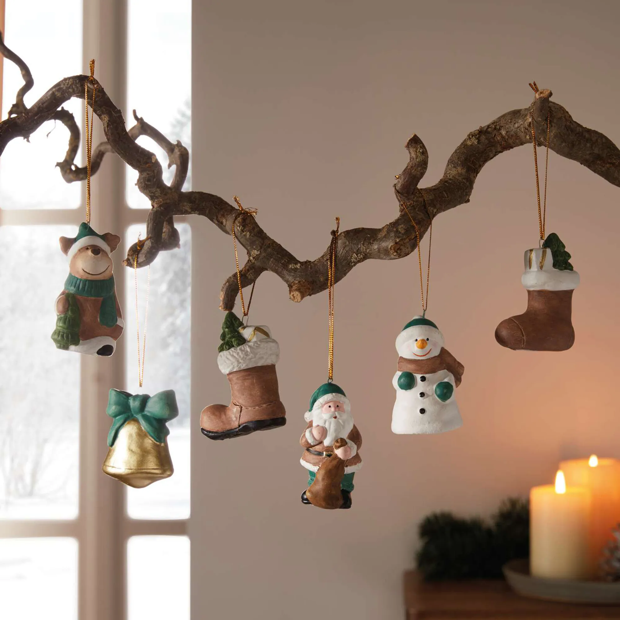 Hänger "Weihnachtszeit", 6er Set  im Frank Flechtwaren Online Shop kaufen