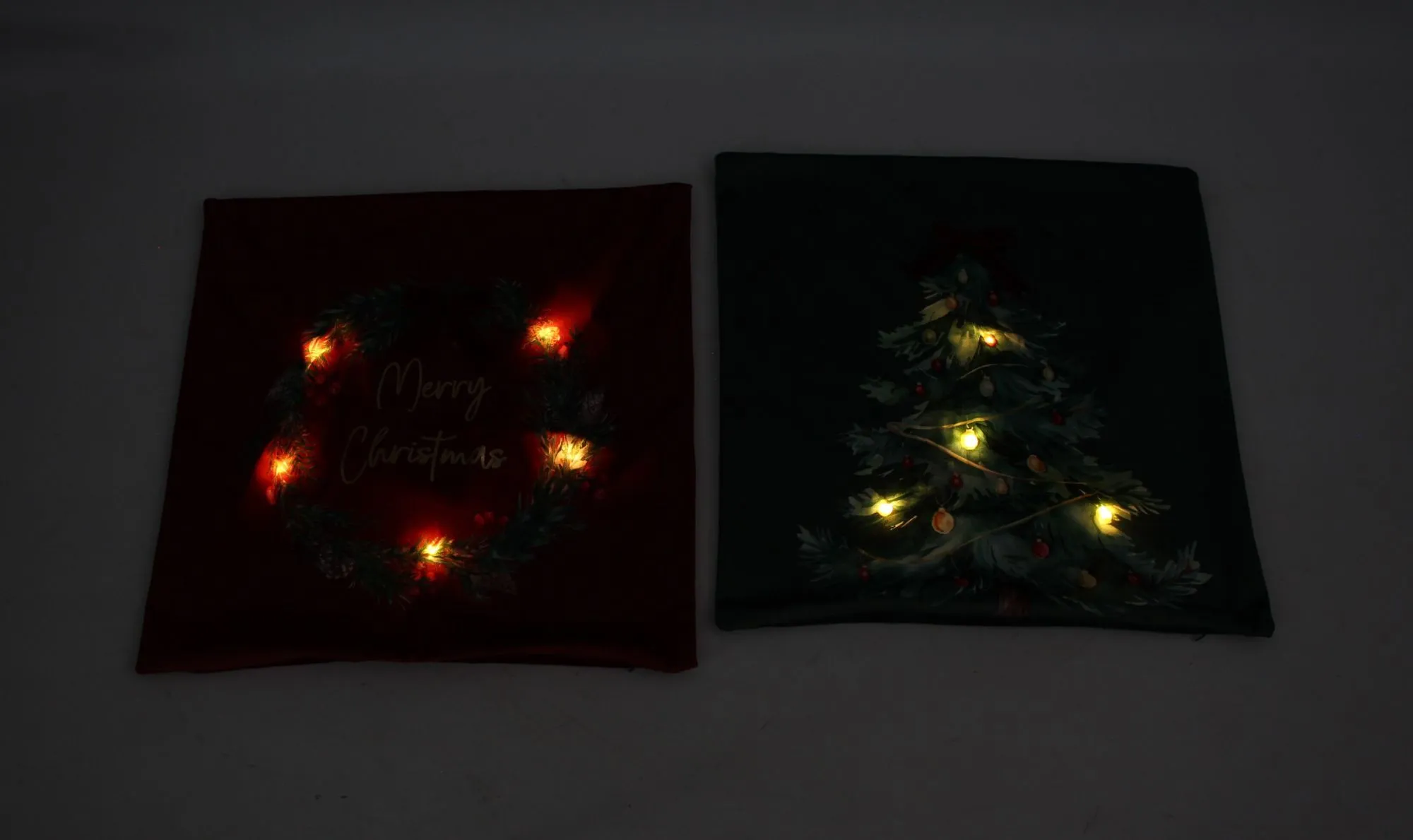 LED-Kissenhülle "Christmas", 2er Set  im Frank Flechtwaren Online Shop für Weihnachtliche Kissen &amp; Kissenhüllen kaufen