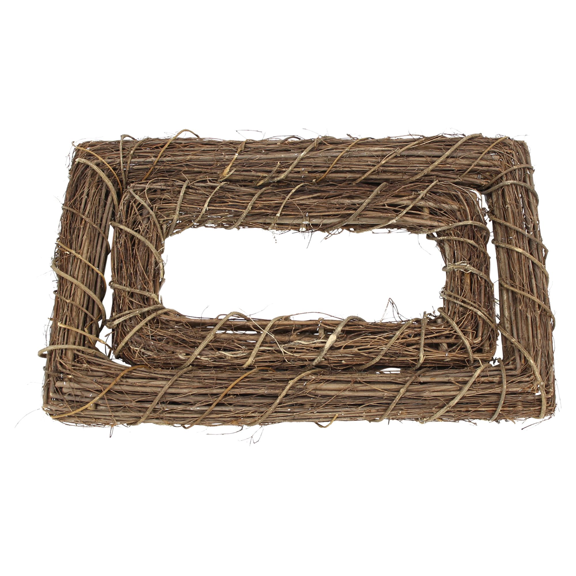 Flechtrahmen "Ulmenreisig", 2er Set  im Frank Flechtwaren Online Shop für Shabby Chic kaufen