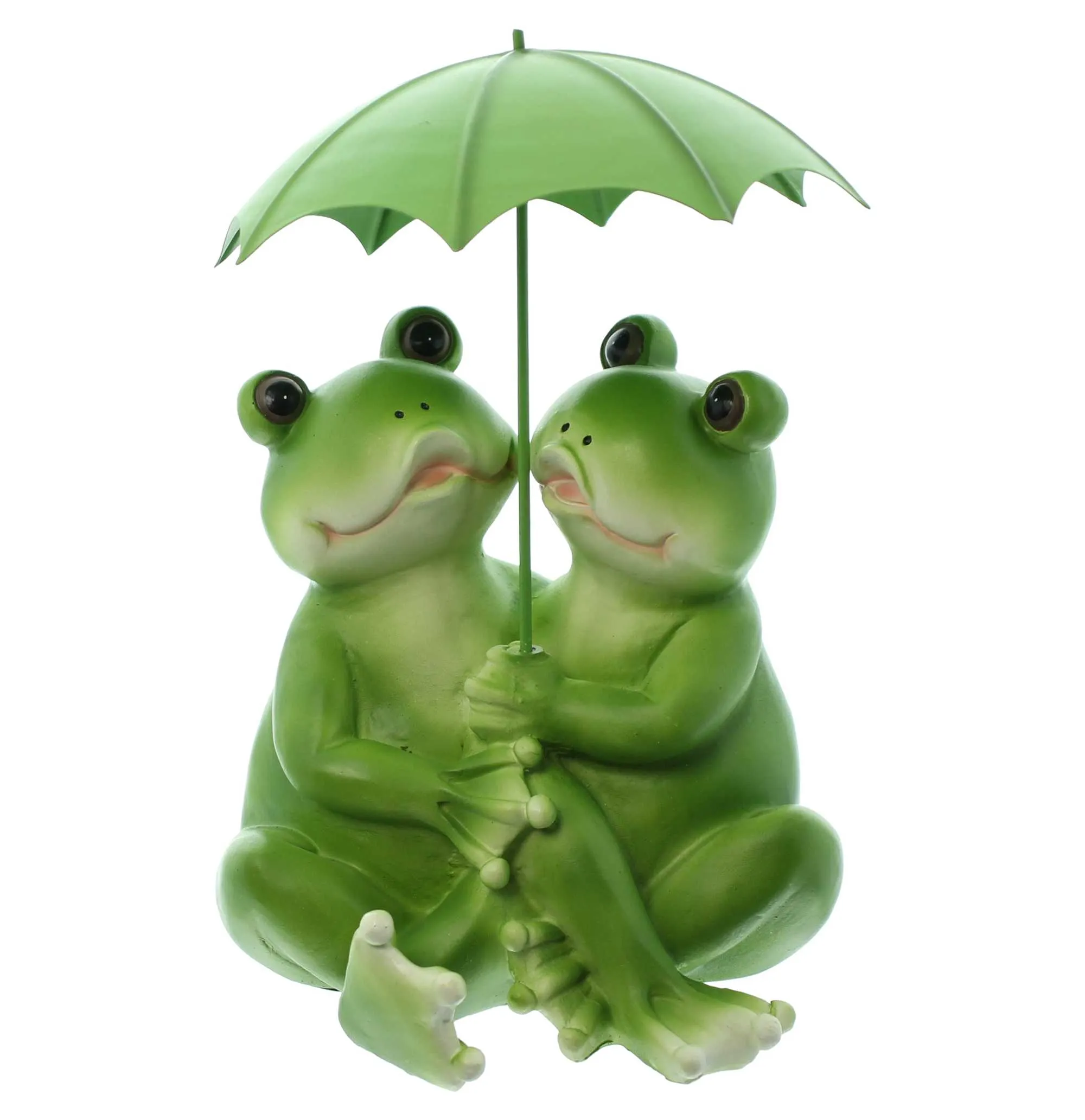 Froschpaar "Regenschirm"  im Frank Flechtwaren Online Shop für Dekofiguren kaufen