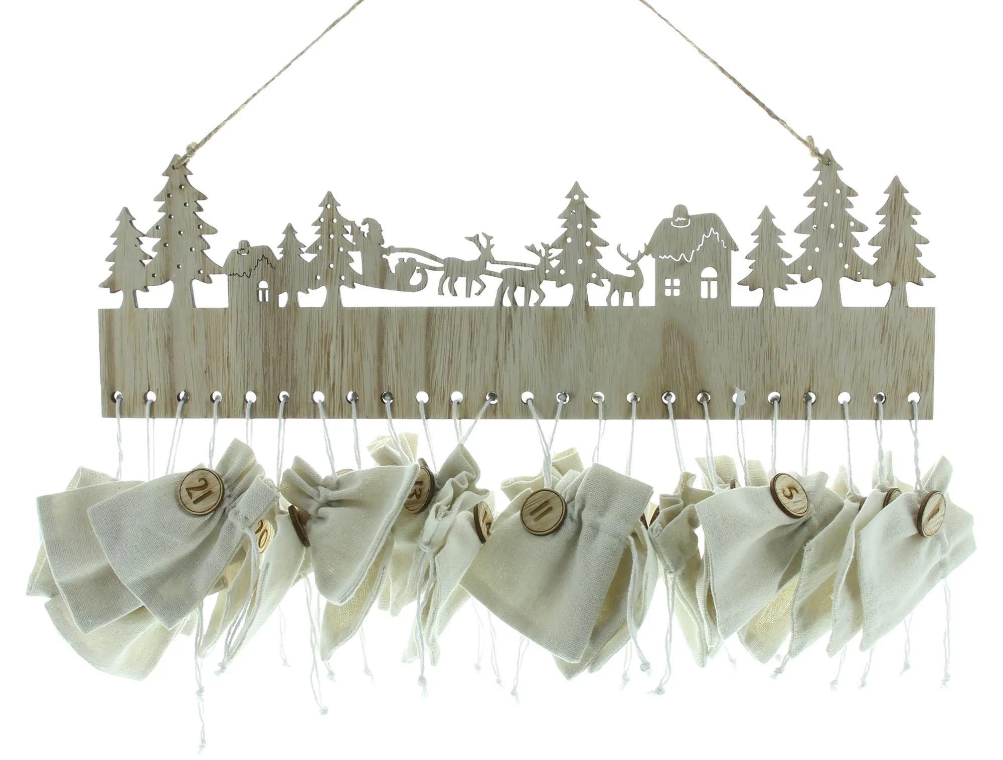 Adventskalender "Sachet"  im Frank Flechtwaren Online Shop für Weihnachtliche Wanddeko kaufen