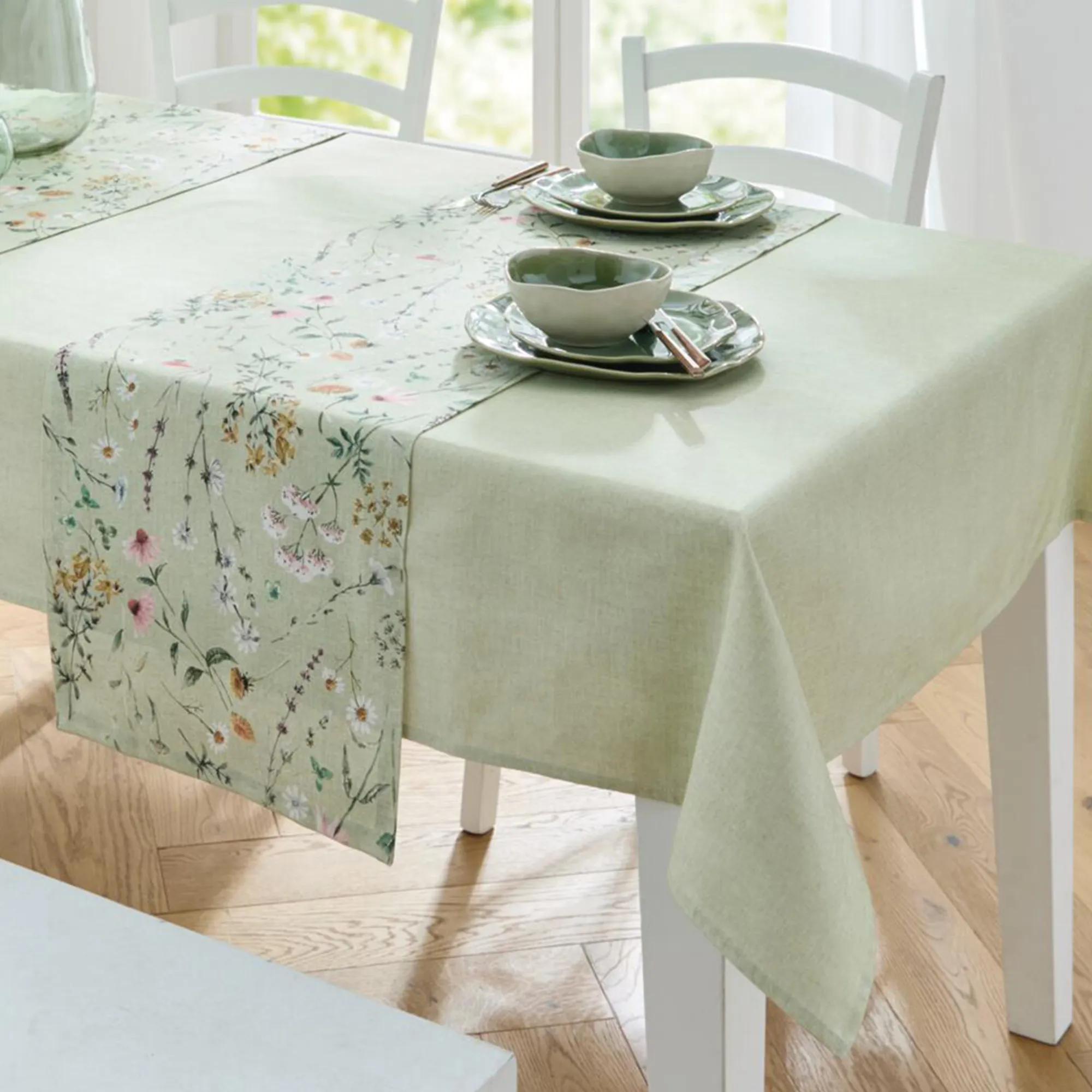 Tafeldecke "Pastellgrün"  im Frank Flechtwaren Online Shop für Tafeldecken kaufen