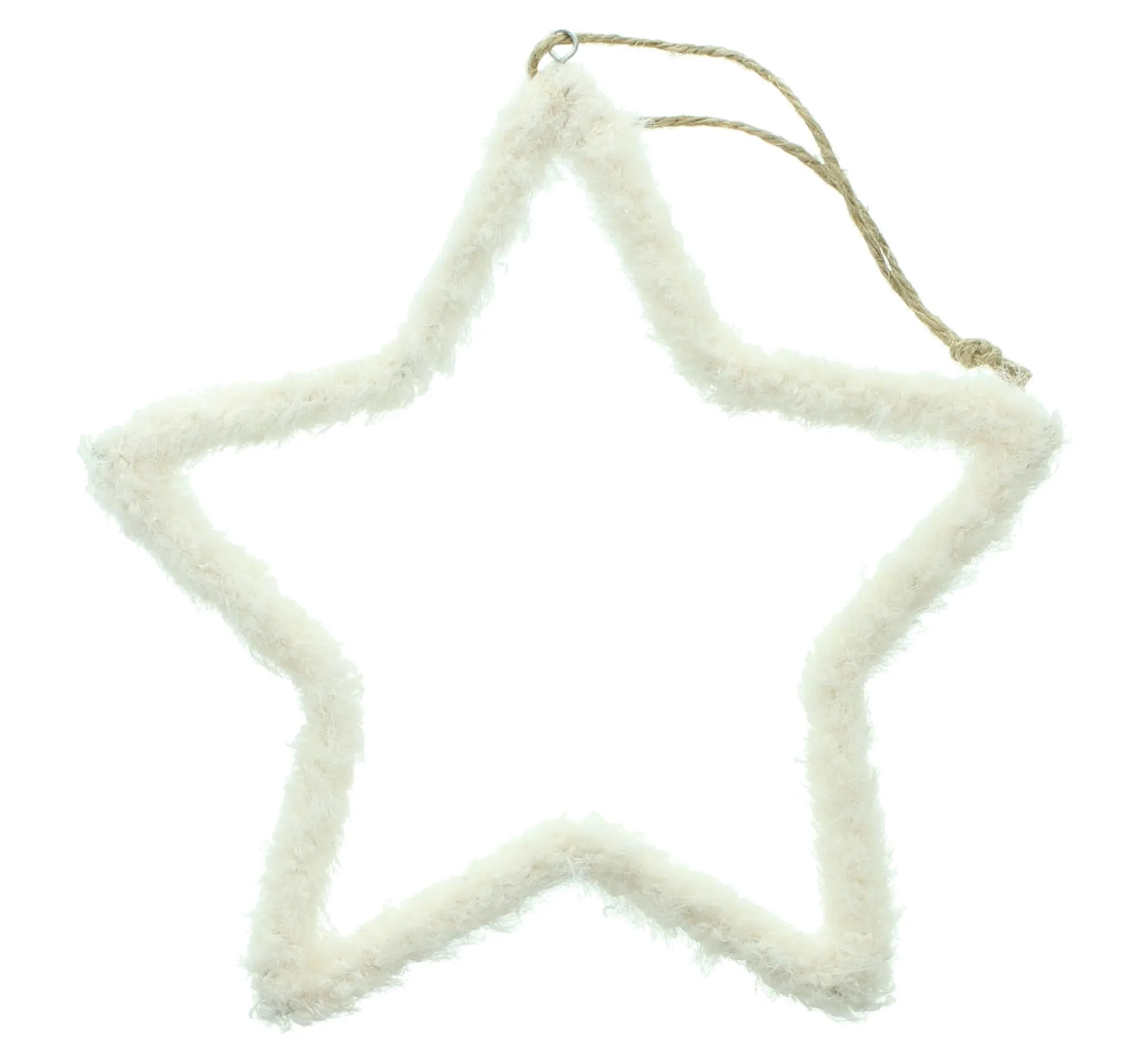 Stern-Hänger "Cozy White", 4er Set  im Frank Flechtwaren Online Shop für Christbaumhänger kaufen